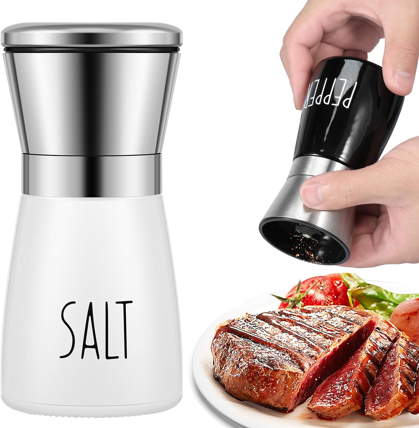 Perfect Premium Salt Pepper Grinder Set with Adjustable Settings
