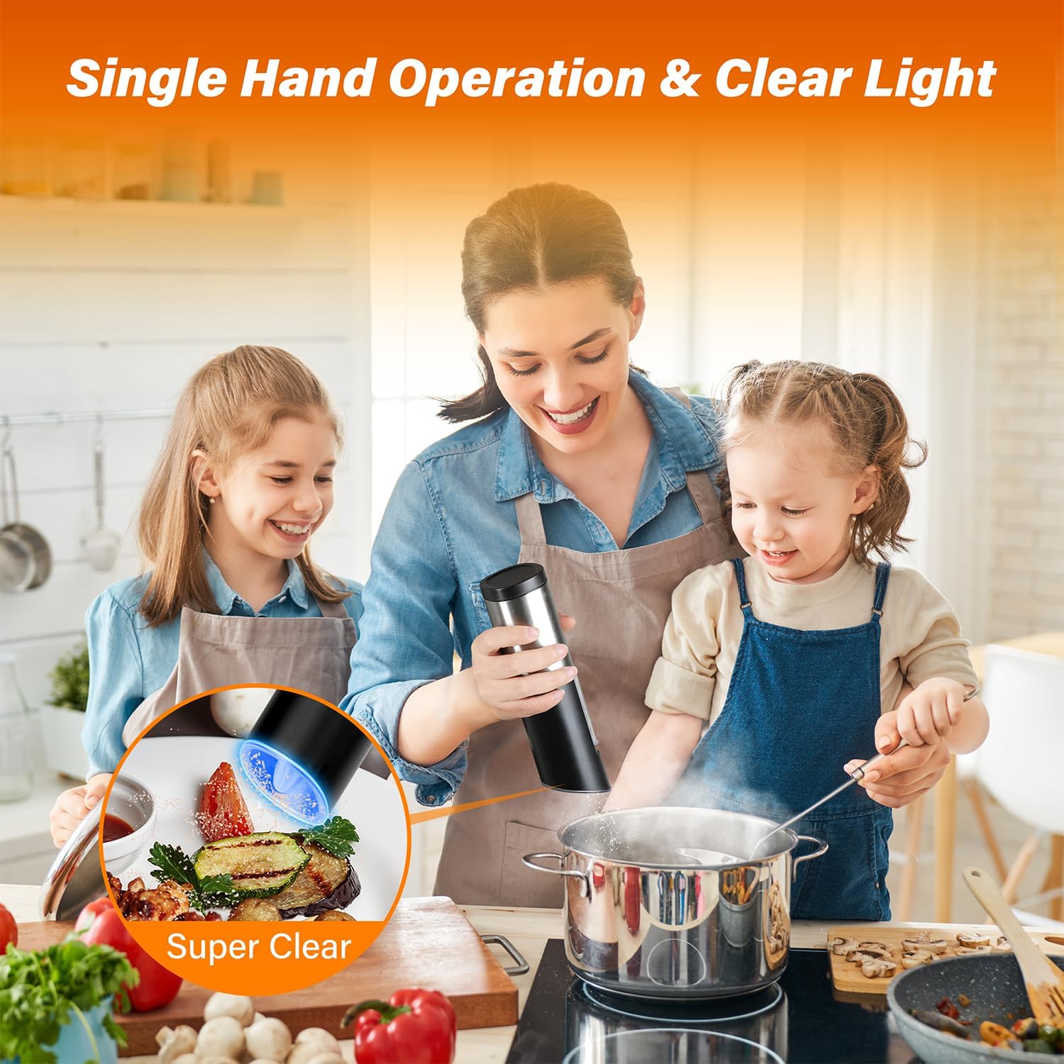 Simple Delight Electric Salt Pepper Grinder Set