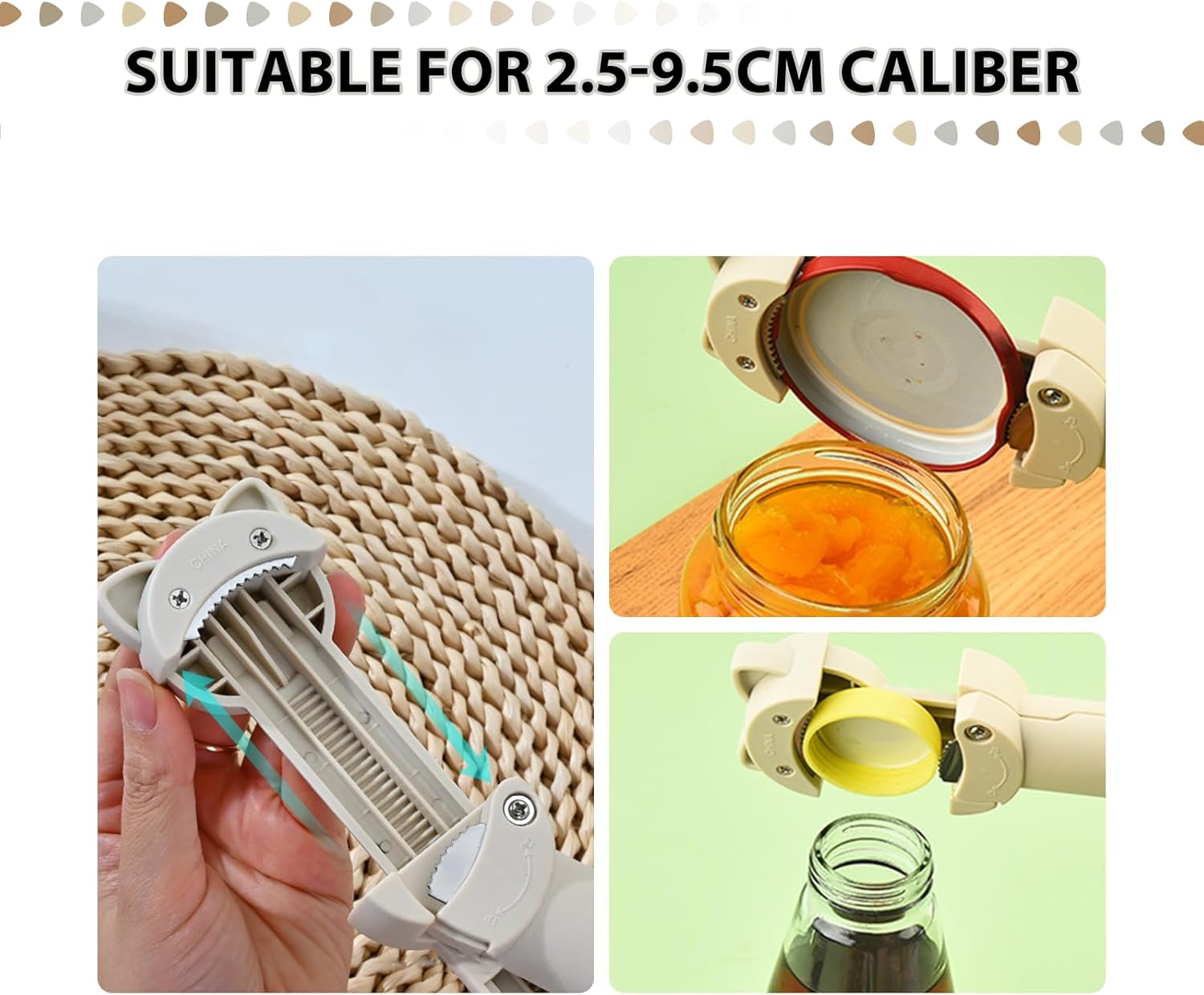 Senior Jar Opener with Reversible Mechanism
