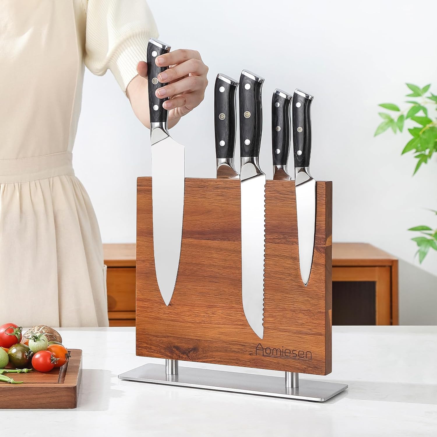 Magnetic Knife Block for Kitchen Organization