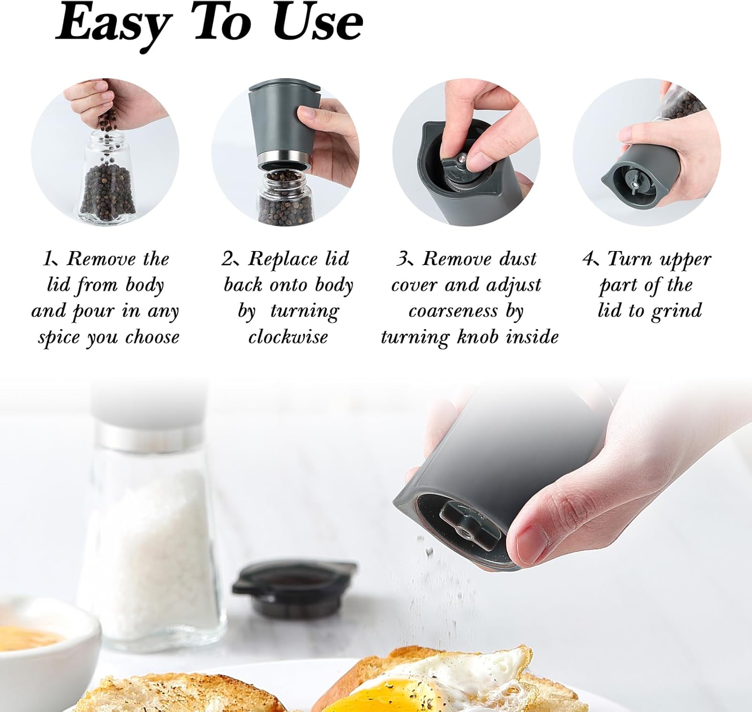 Balamno Professional Salt Pepper Grinder