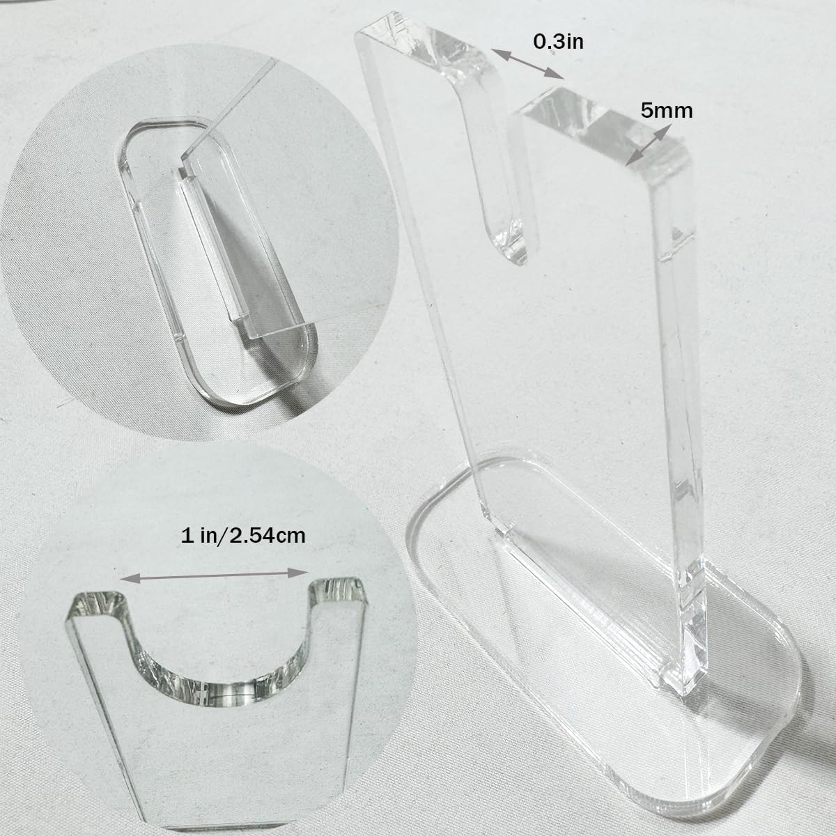 4-Piece Acrylic Knife Display Stand Set