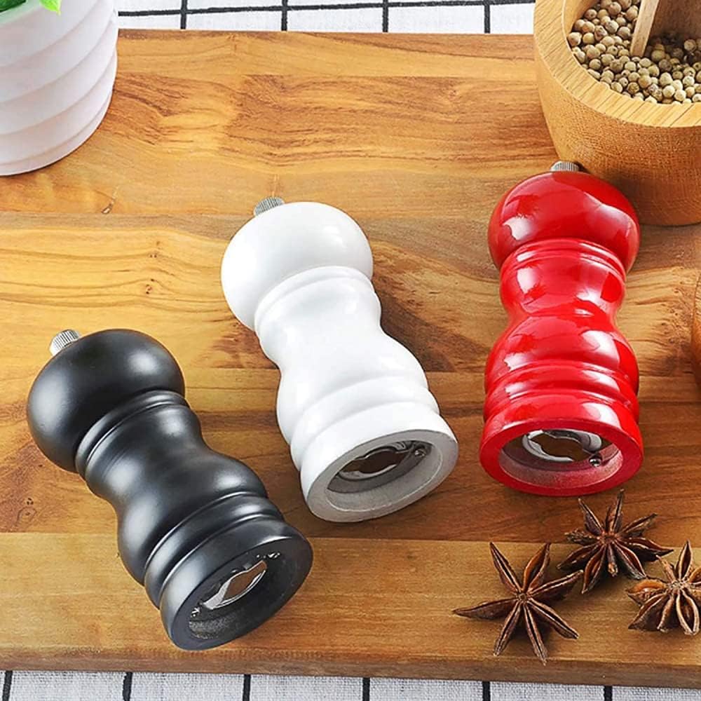 Adjustable Pepper Mill Set for Kitchen Camping Coarse Fine Grind Ergonomic Design