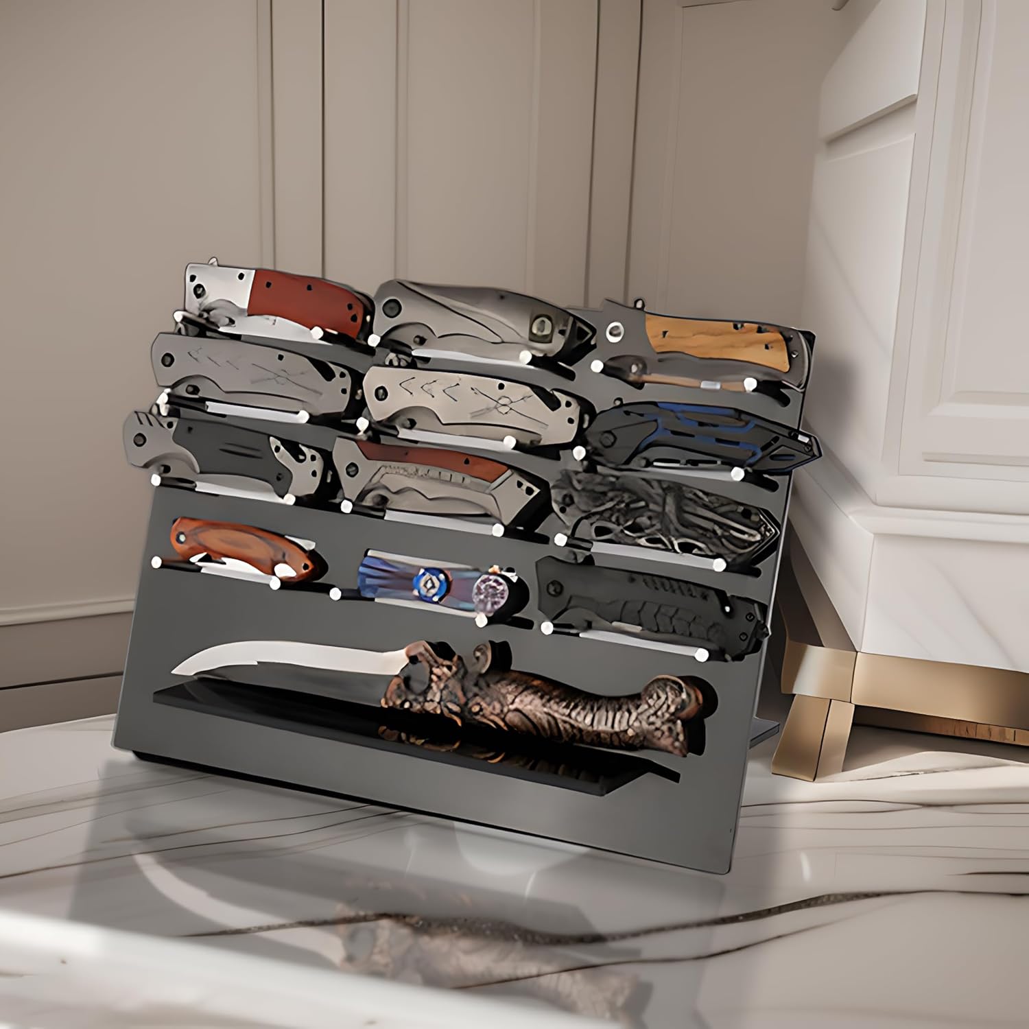 13 Knives Display Organizer Acrylic Storage Rack