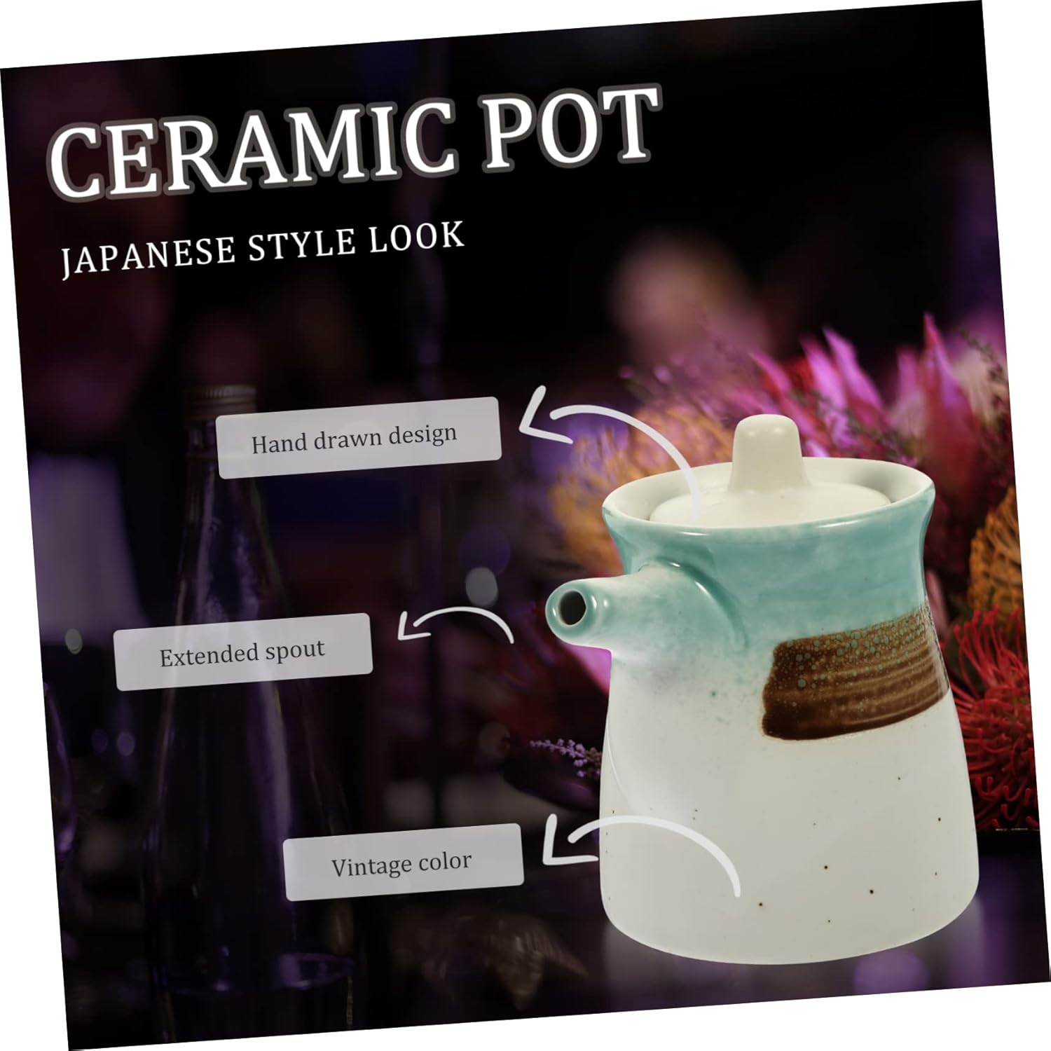 VOSAREA Fine-Crafted Ceramic Seasoning Jar