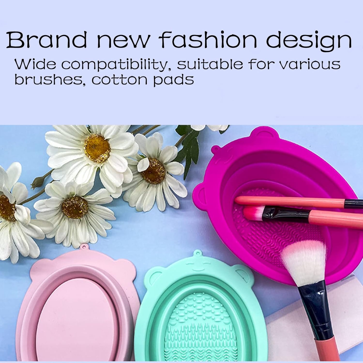 Multifunctional Brush Cleaning Cup Mat Bowl Travel Errors Mat Gift Pink