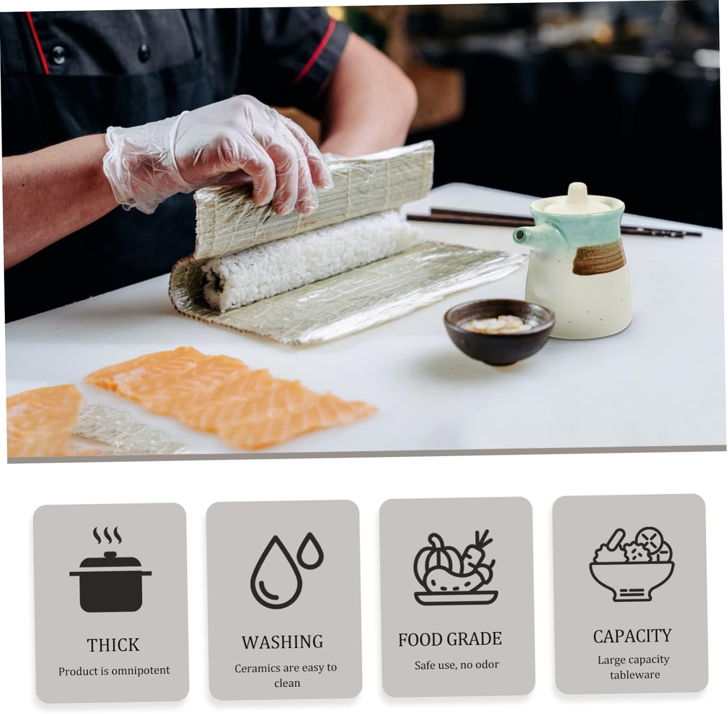 VOSAREA Fine-Crafted Ceramic Seasoning Jar
