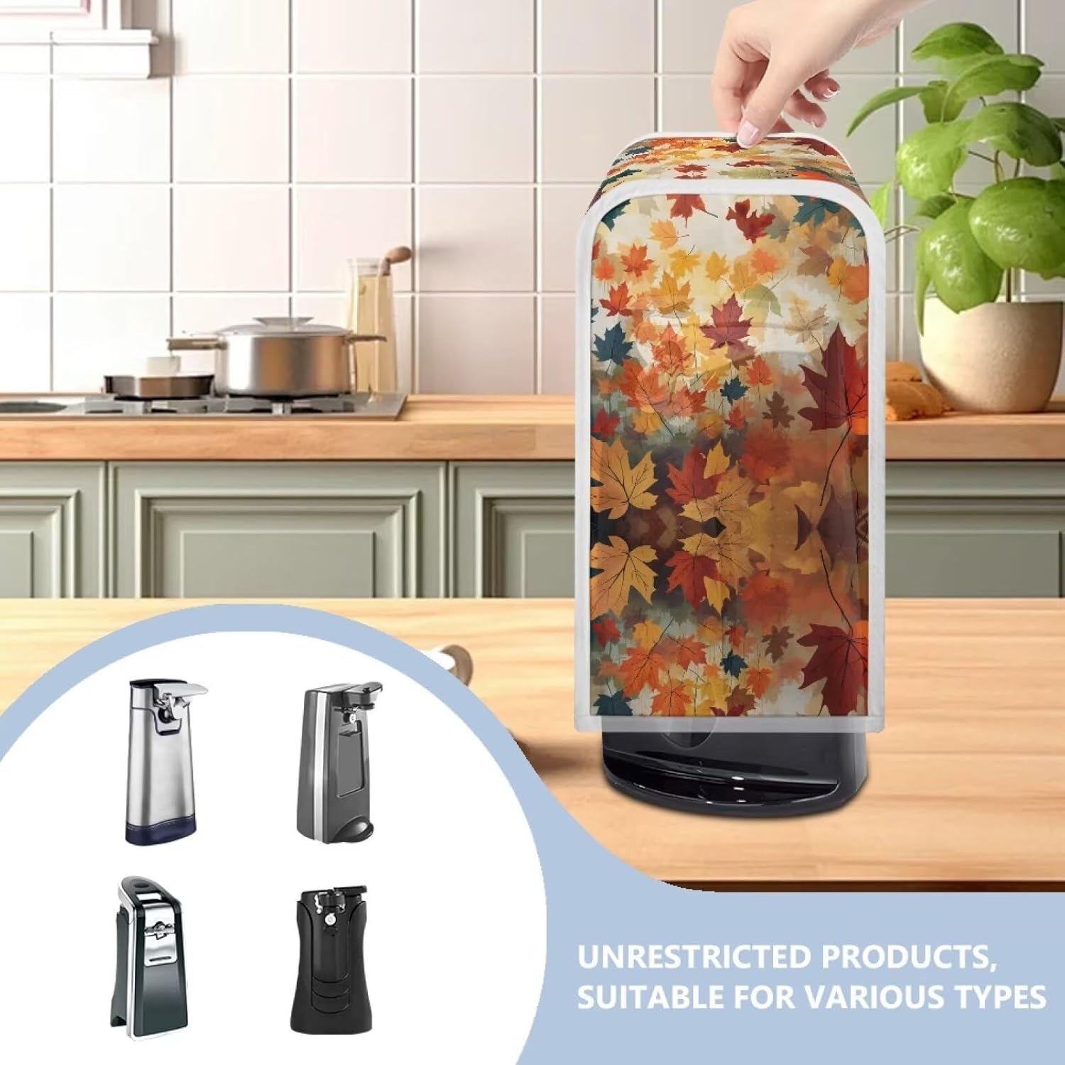 Sturdy Maple Leaves Can Opener Cover