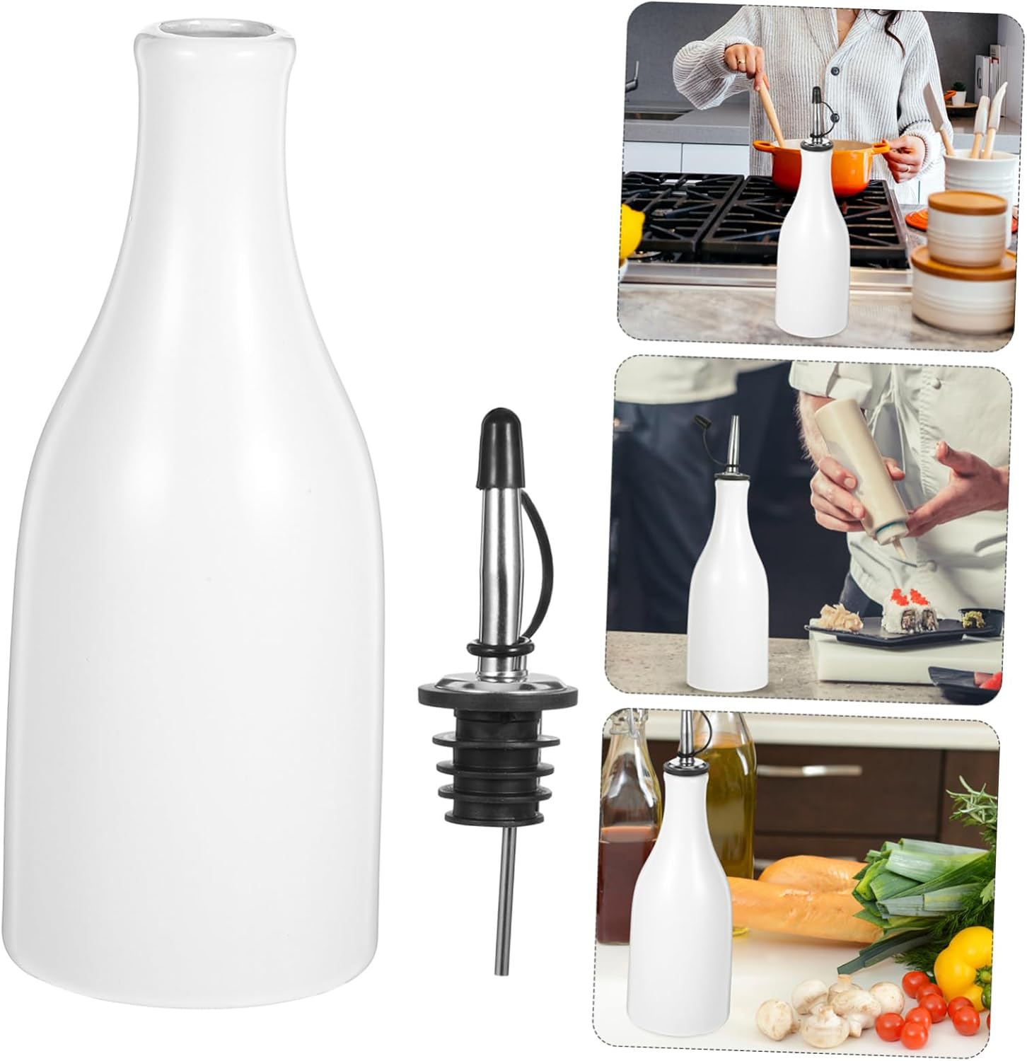 Ceramic Oil Dispenser for Kitchen Use