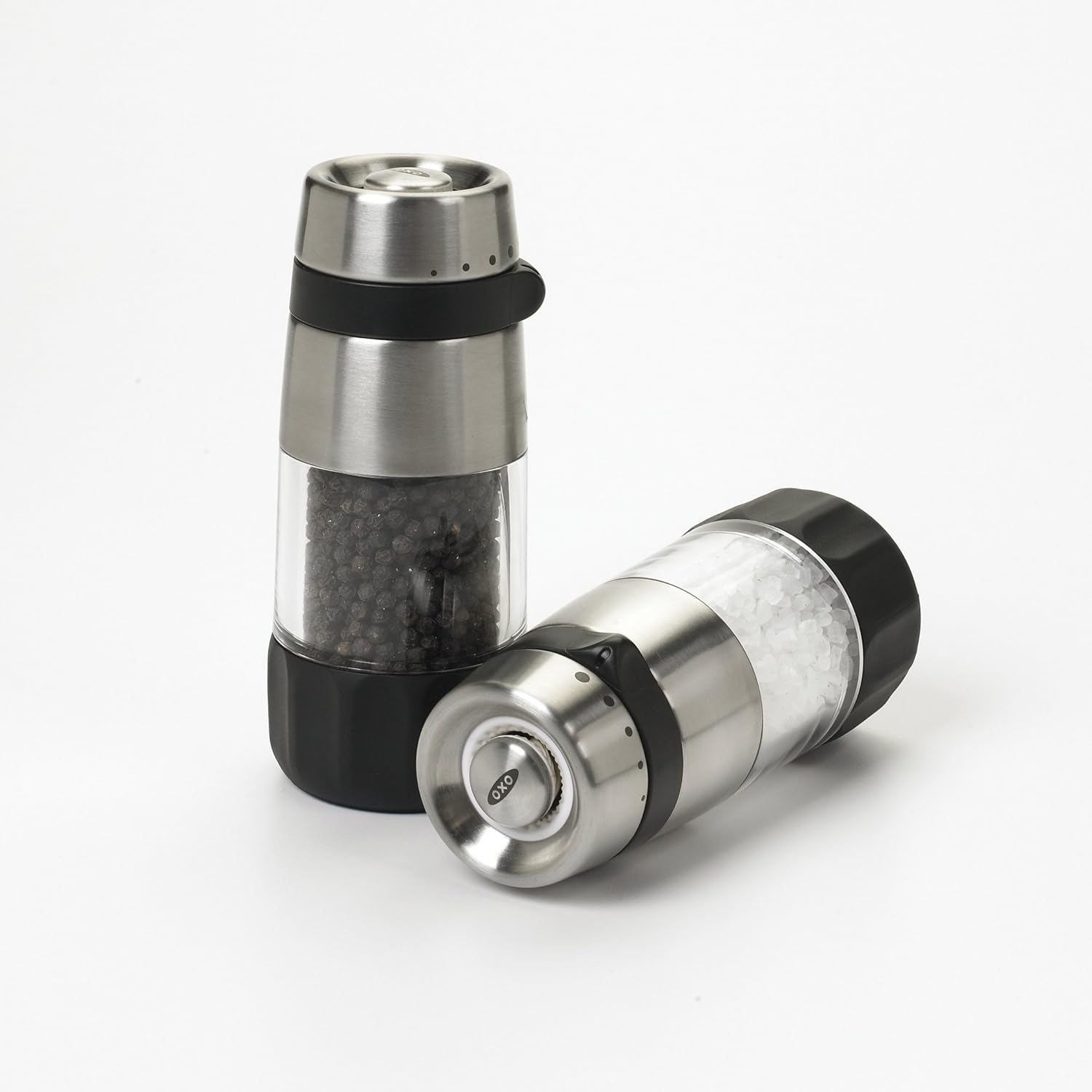 Convenient Salt Pepper Grinder Set with Vegetable Peeler for Home Use
