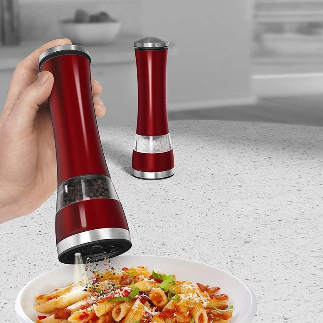 Compact 2-Piece Salt Pepper Grinder Set