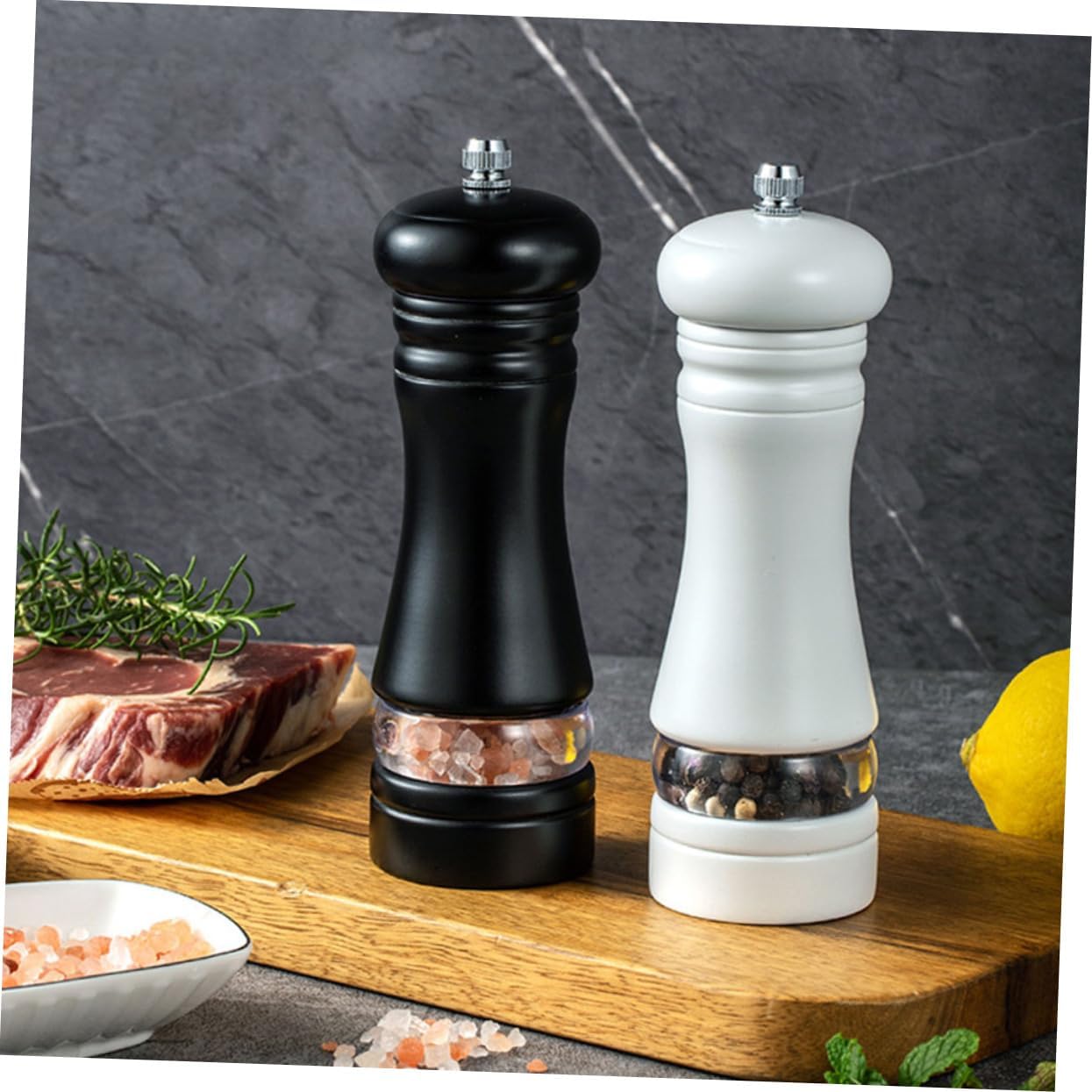 Manual Pepper Mill 6-Inch Set for Sea Salt Shaker