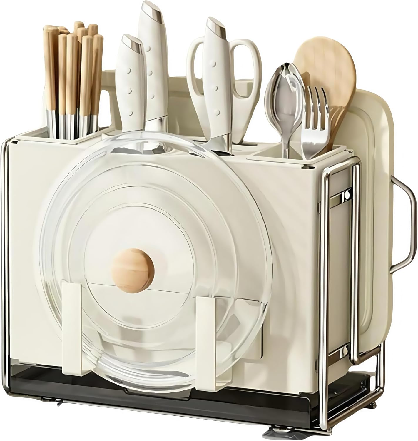 Universal Knife Holder Cyscratia Kitchen Gadget - Dual Use Space-Saving Kitchen Organizing Tool