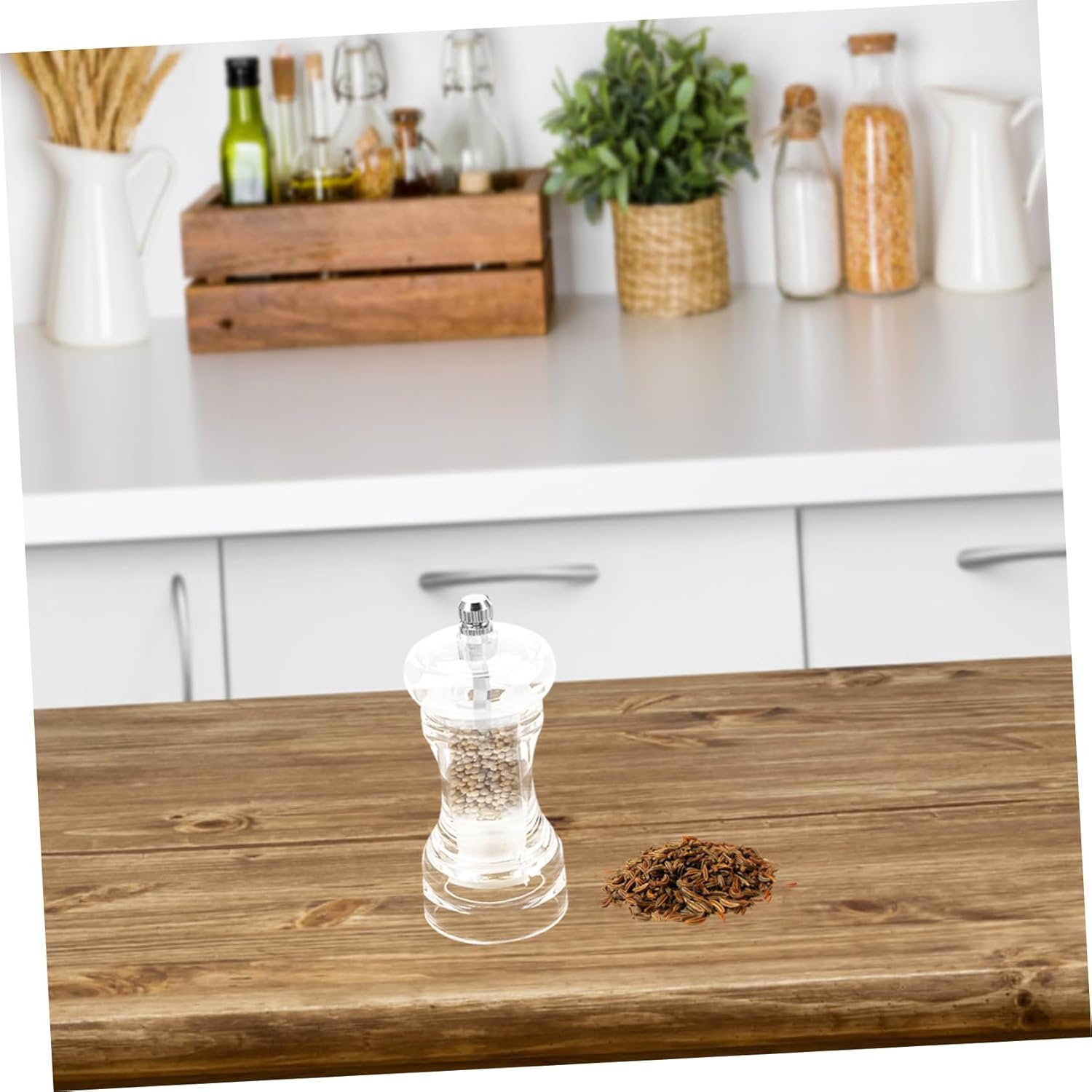 Acrylic Condiment Bottle Pepper Mill Shaker Salt Pepper Mill Set