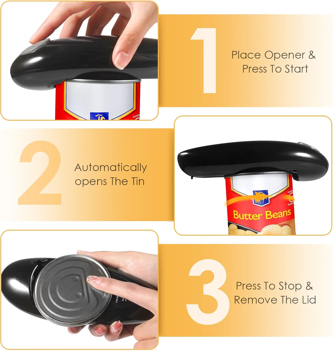 Safe Electric Can Opener for Seniors