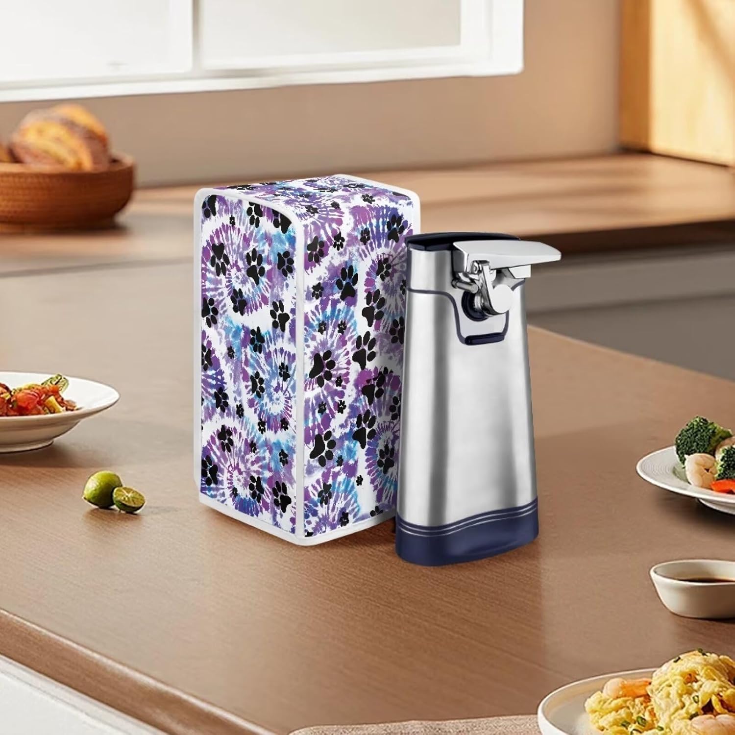 Tie Dye Paw Electric Can Opener Cover
