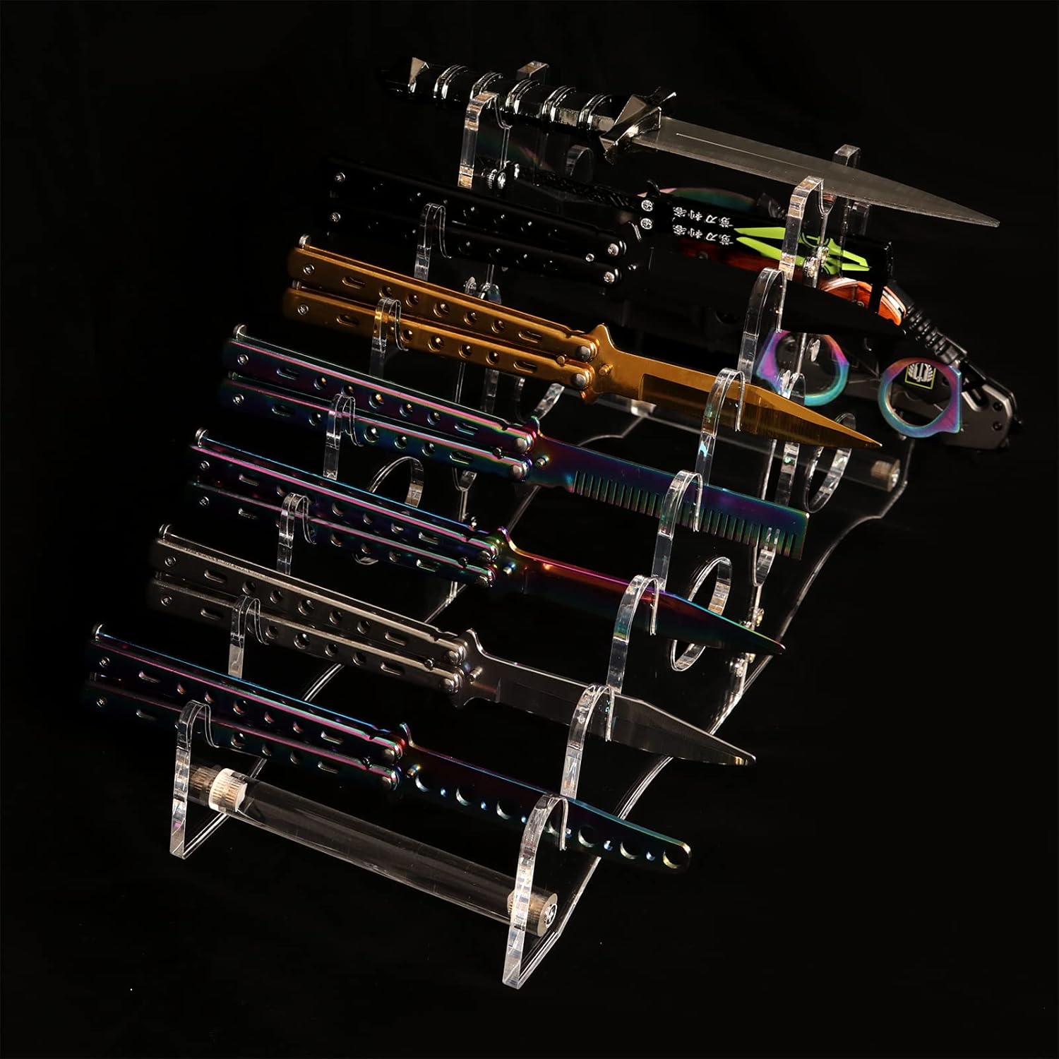 Cool Sleek 12-Pocket Knife Display Case