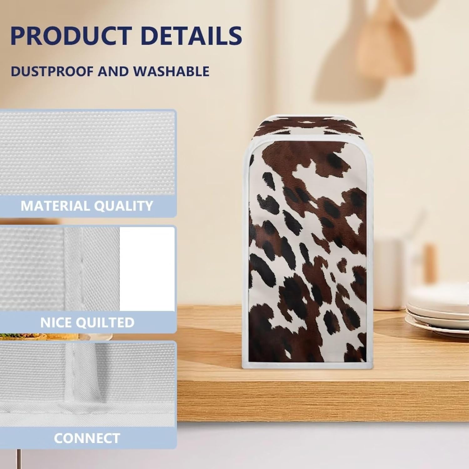 TODIYADDU Brown Cow Can Opener Cover with Dust Protection