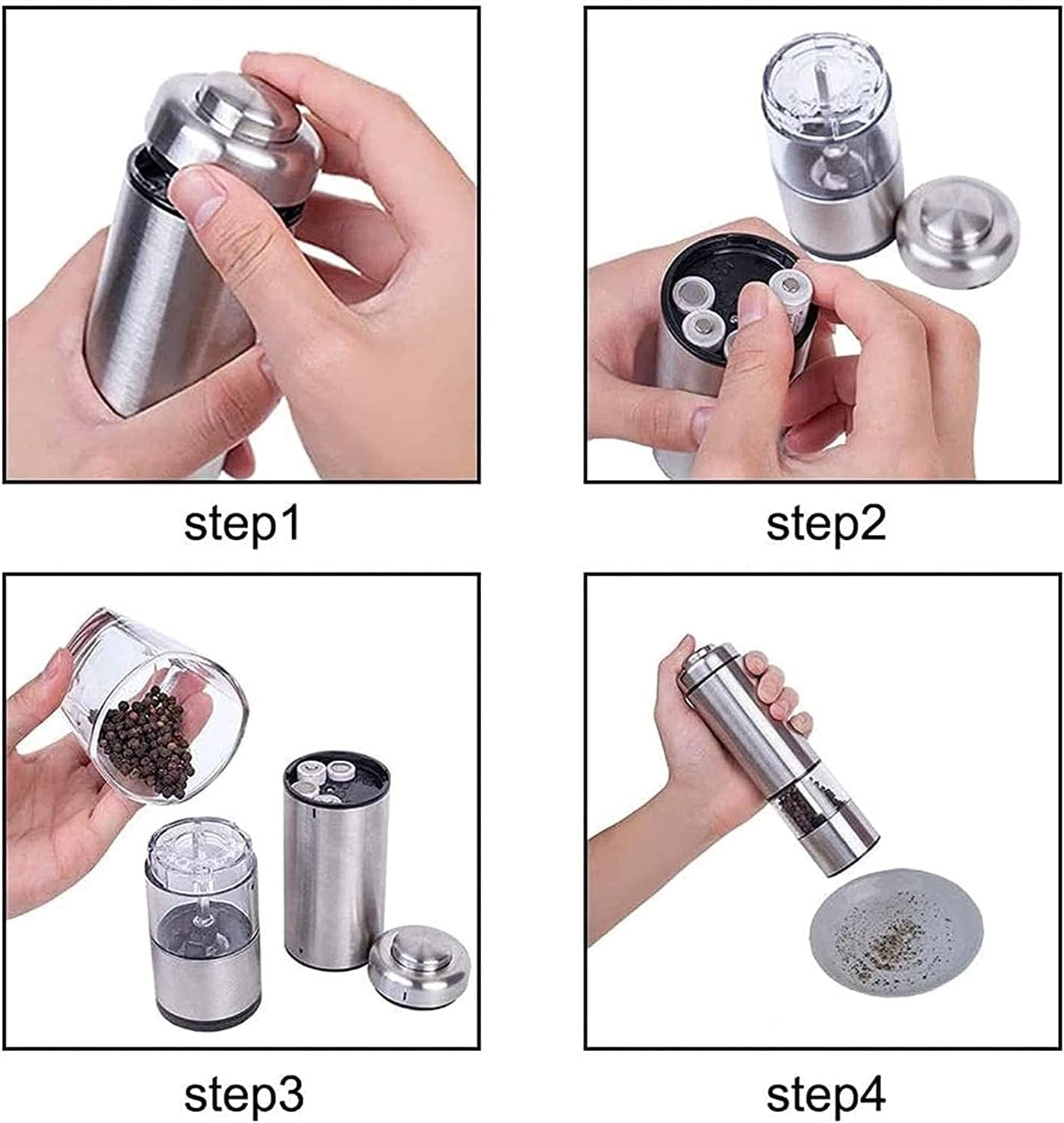 KAABETO Electric Salt Pepper Grinder Set for a Breeze