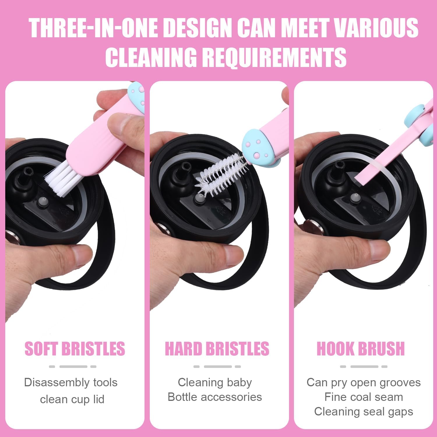 Effortless Cup Lid Cleaner 3-in-1
