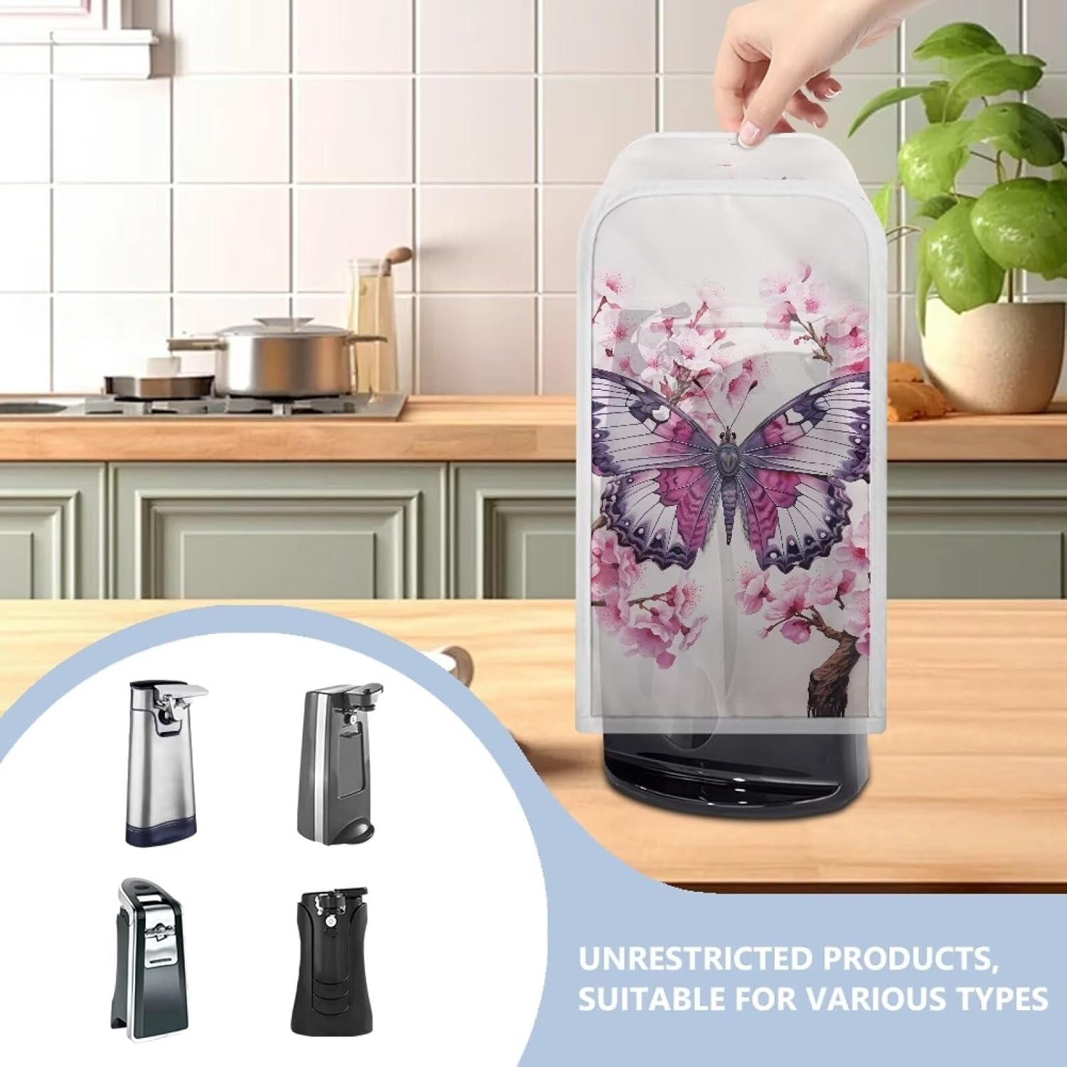 Lining Your Kitchen with Anzejudy Butterfly Flower Can Opener Cover