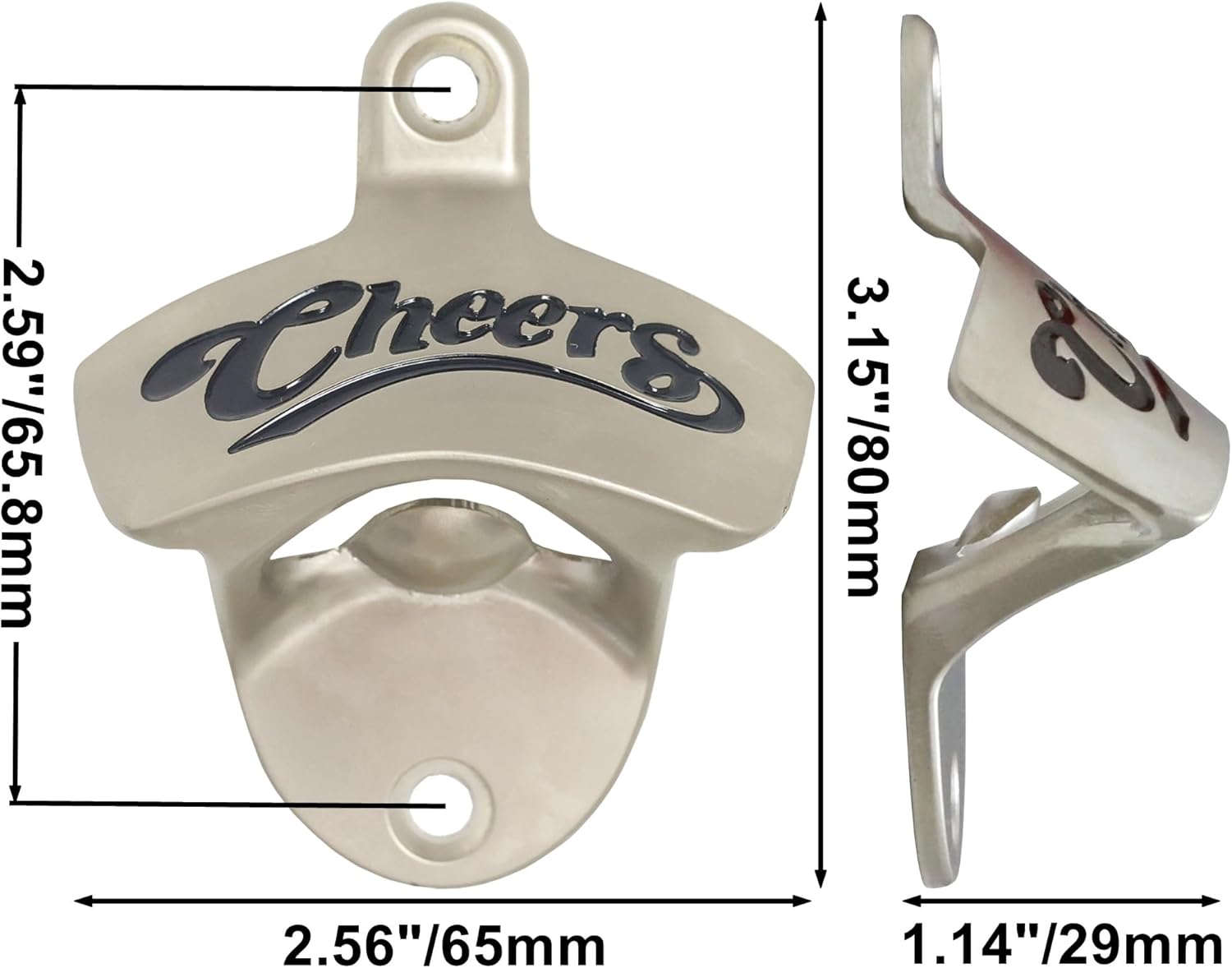 Sturdy Stainless Steel 12-Piece Set Wall-Mounted Bottle Opener