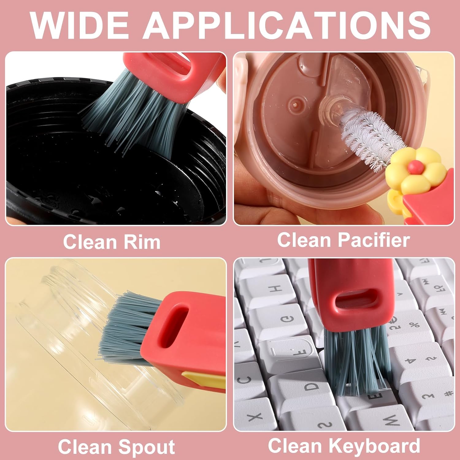 Chefs Secret Multifunctional 3 in 1 Cup Lid Cleaner