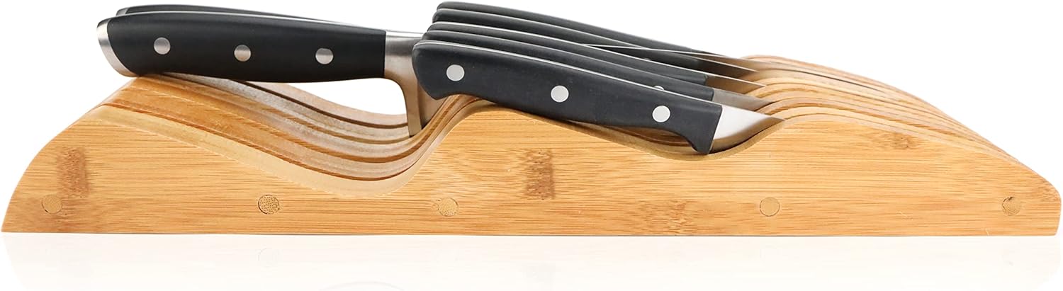 Premium Bamboo Knife Holder