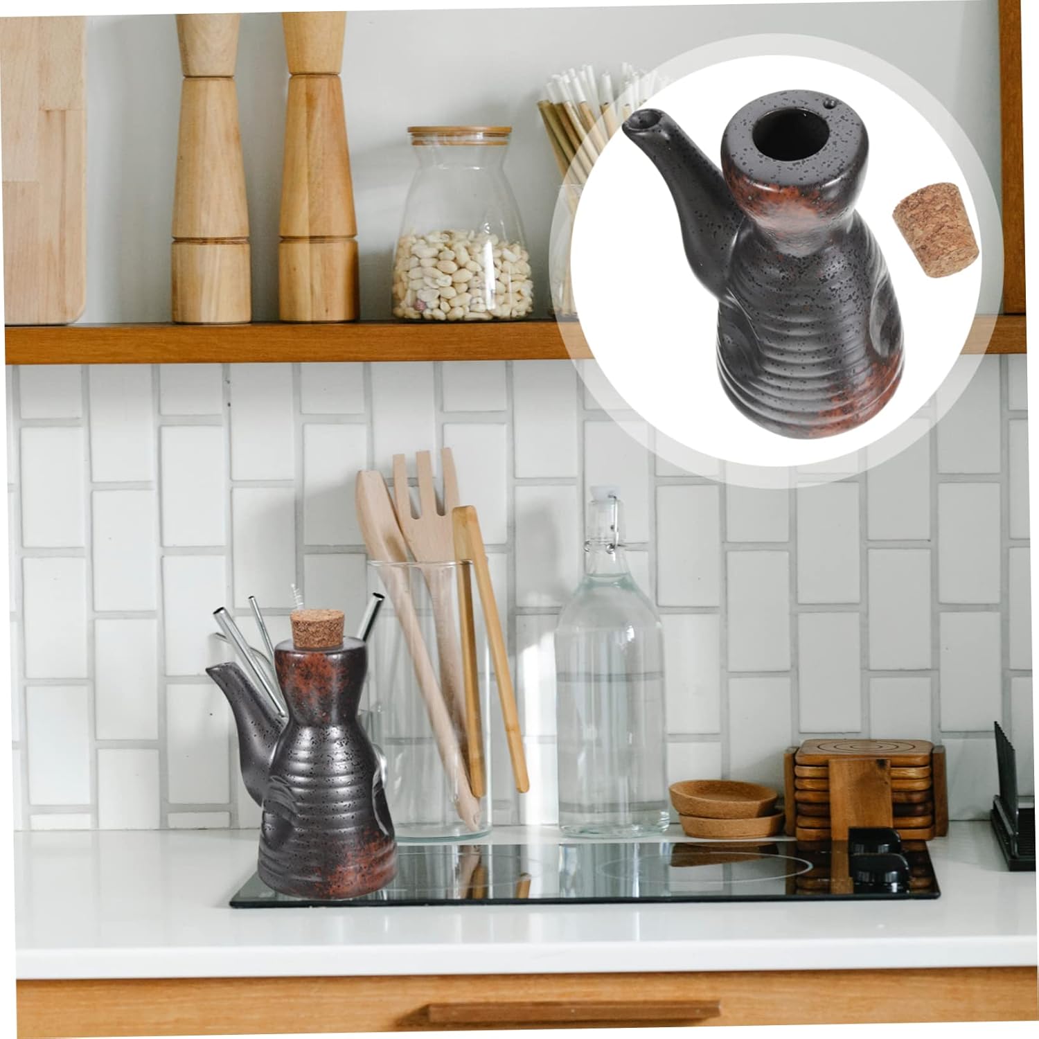 DECHOUS Japanese Ceramic Soy Sauce Dispenser