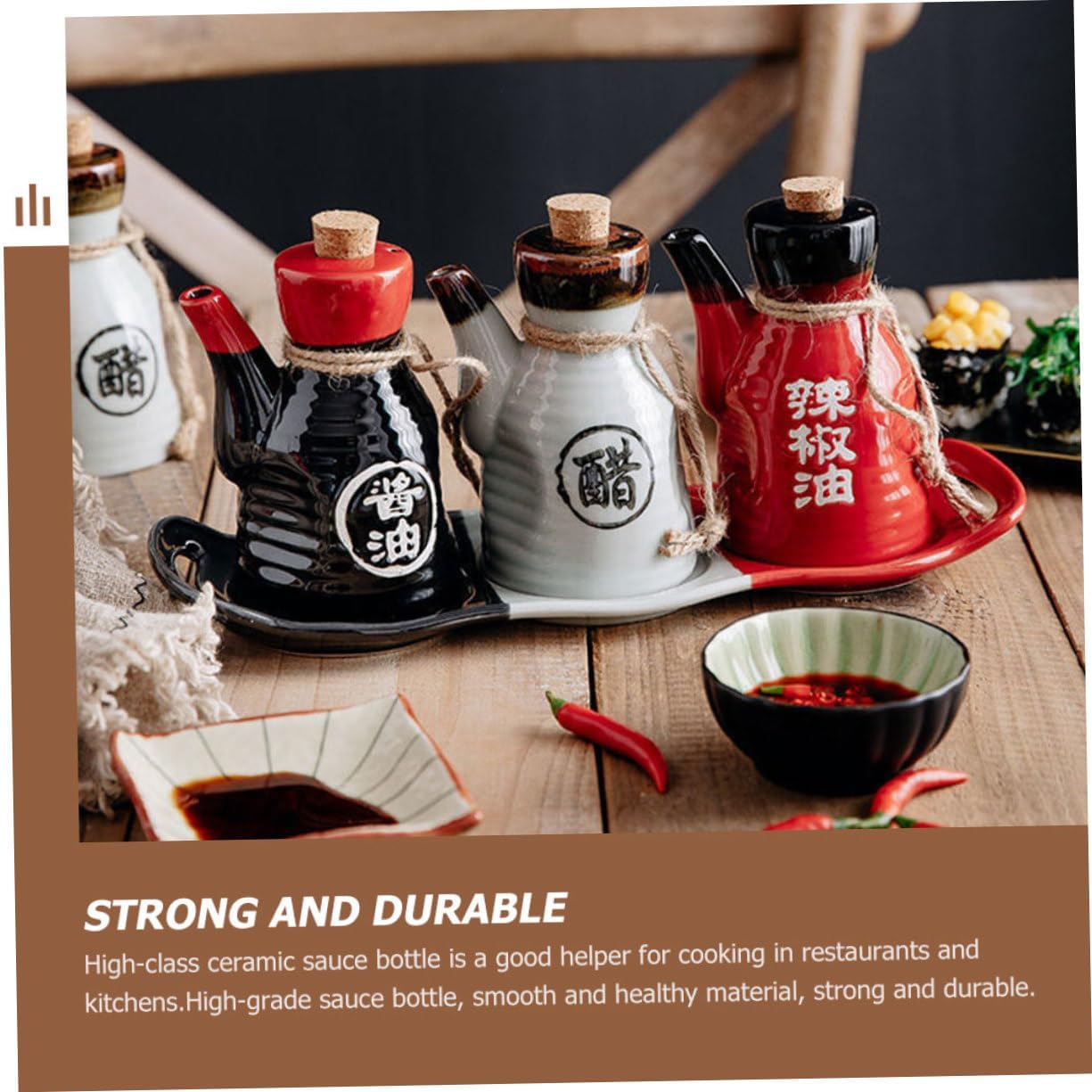 IMIKEYA Japanese Ceramic Soy Sauce Dispenser