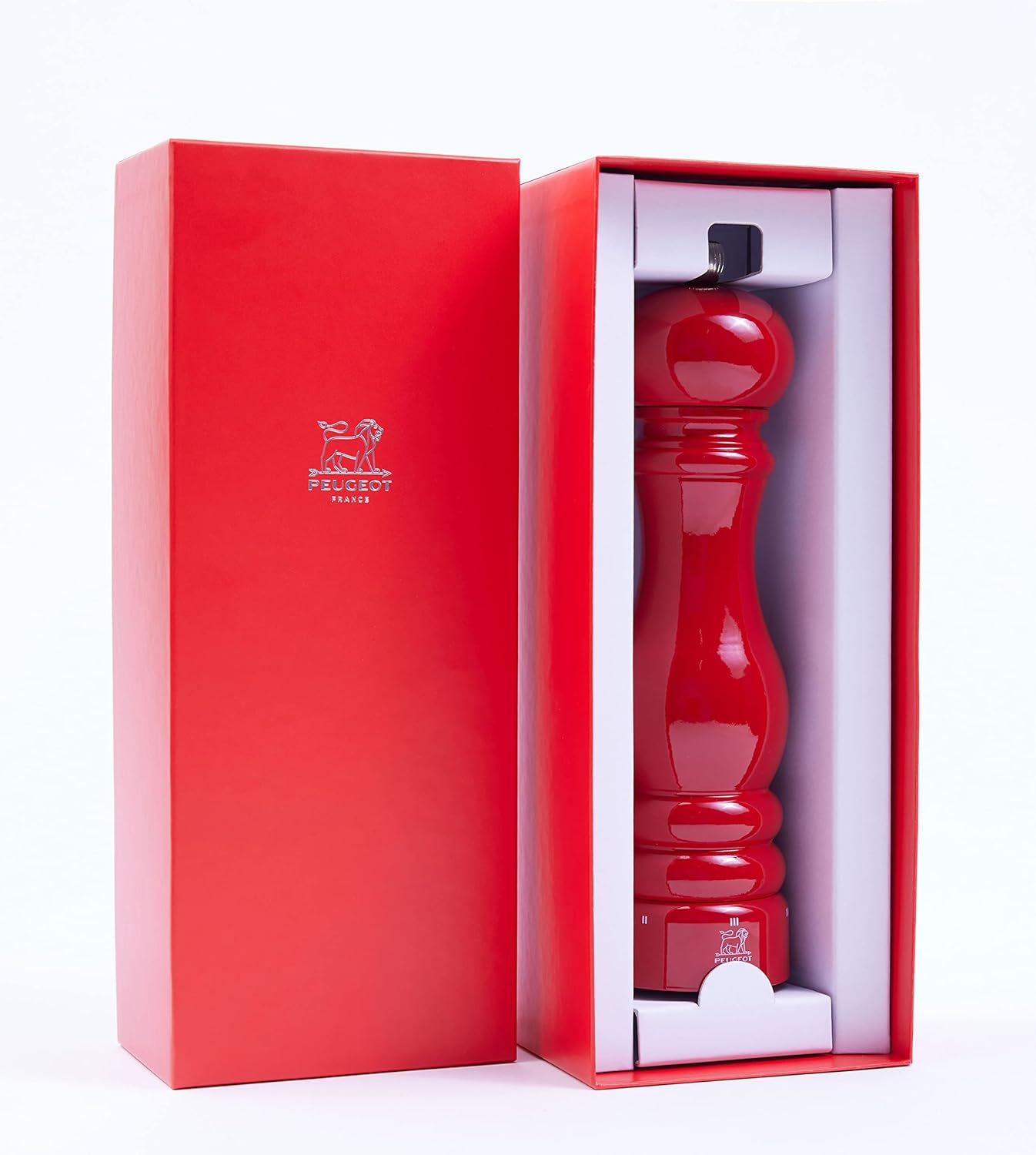 Peugeot Paris U-Select Pepper Salt Mill Set Red Passage Lacquer Design