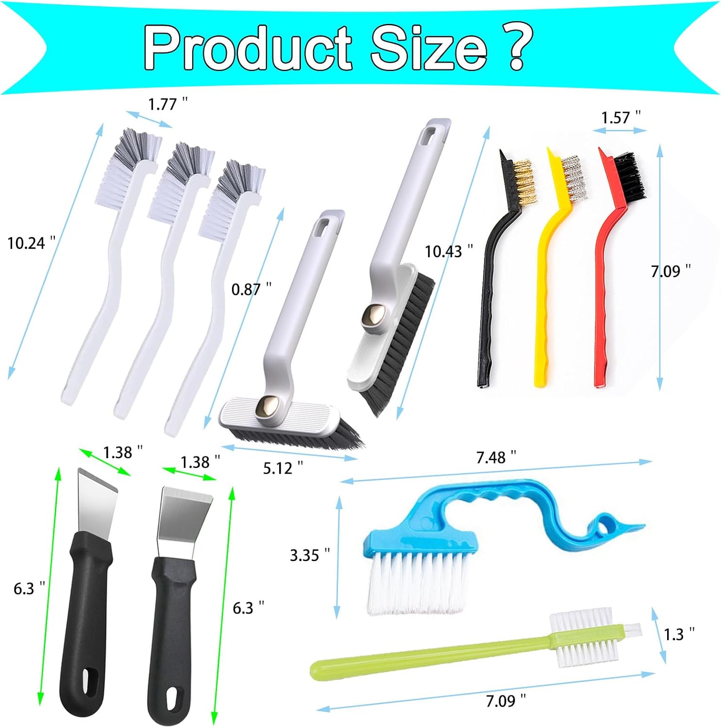 12-Piece Multi-Function Crevice Brush Kit