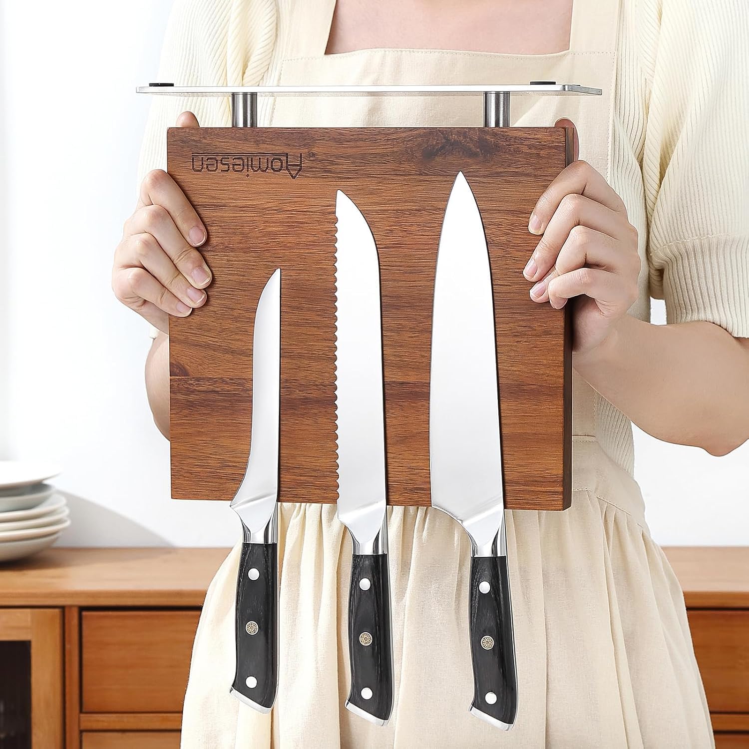 Magnetic Knife Block for Kitchen Organization
