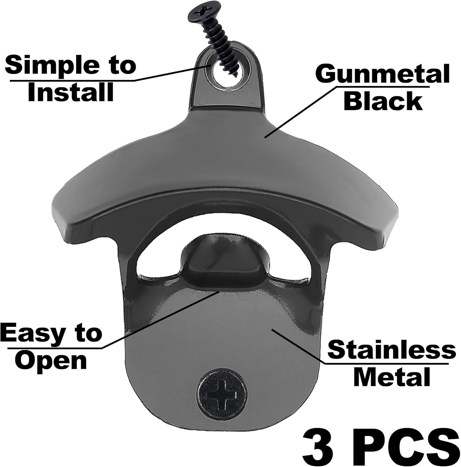 Premium Wall-Mounted Beer Bottle Opener Set for Home Bar