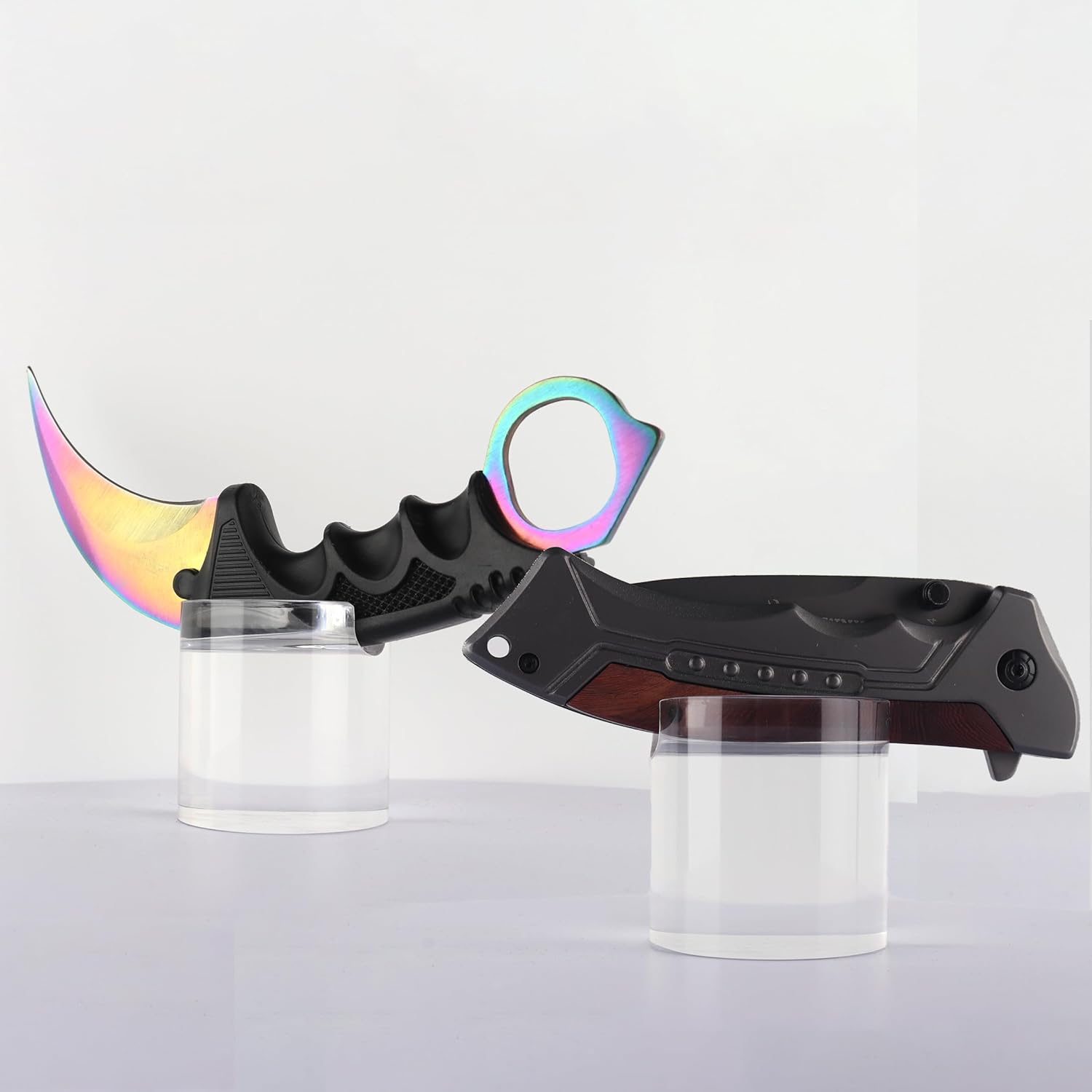 WLSANX Transparent Knife Display Rack