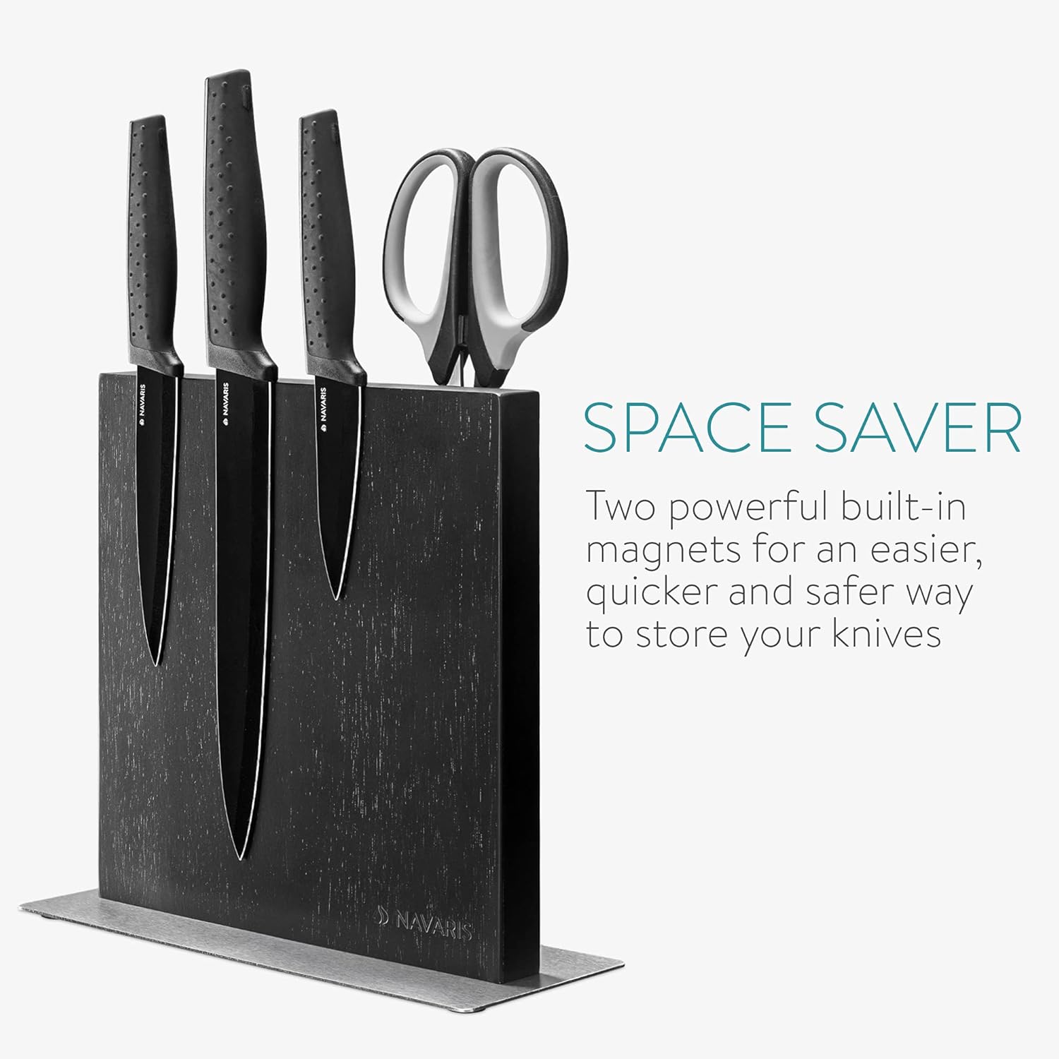 Stylish Magnetic Knife Block for Kitchen Storage