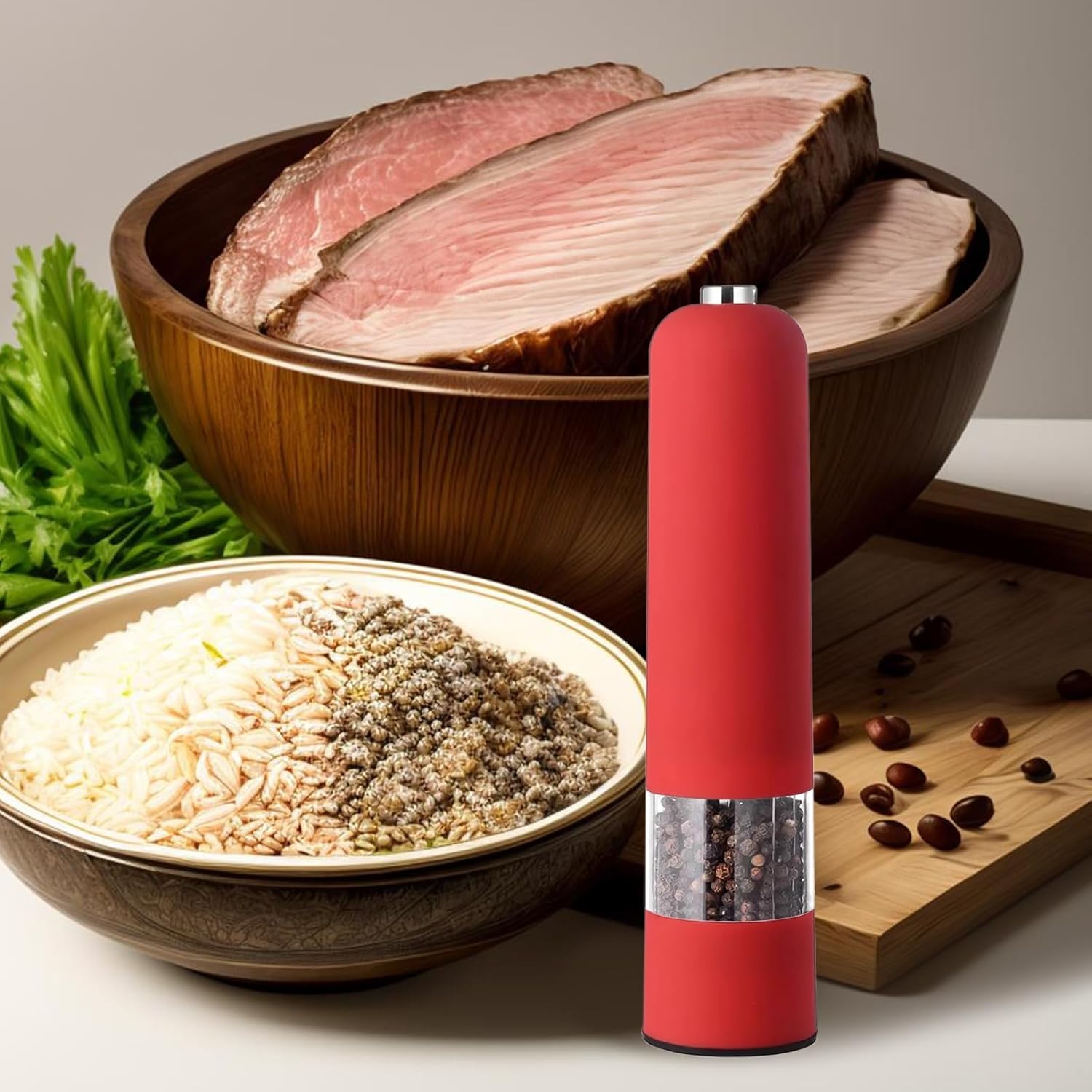 Electric Salt Pepper Grinder Adjustable Coarseness