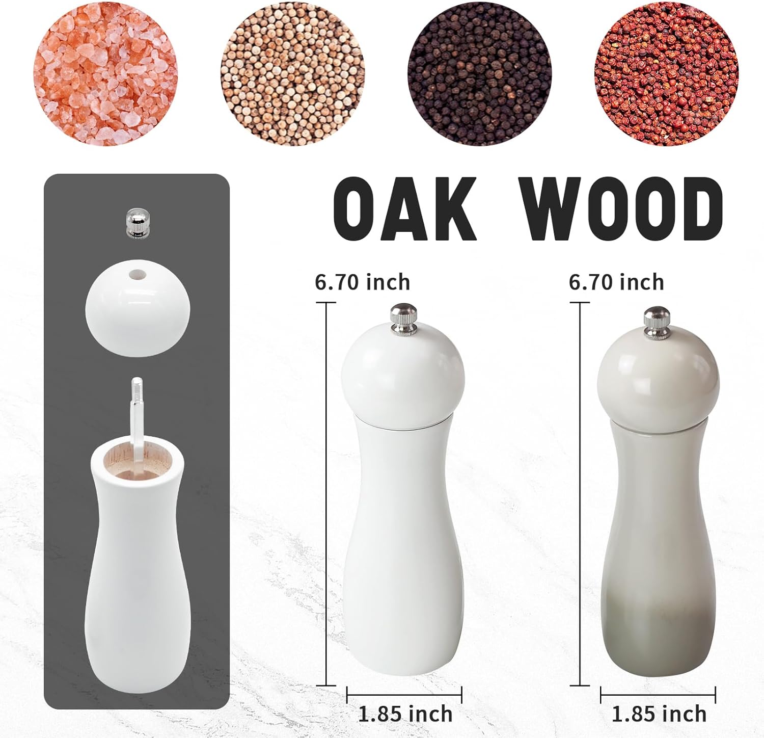 Premium Salt and Pepper Grinder Set
