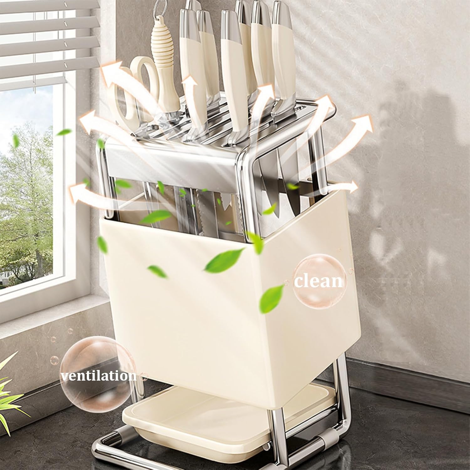 Stainless Steel Knife Holder with Slots KoudHug