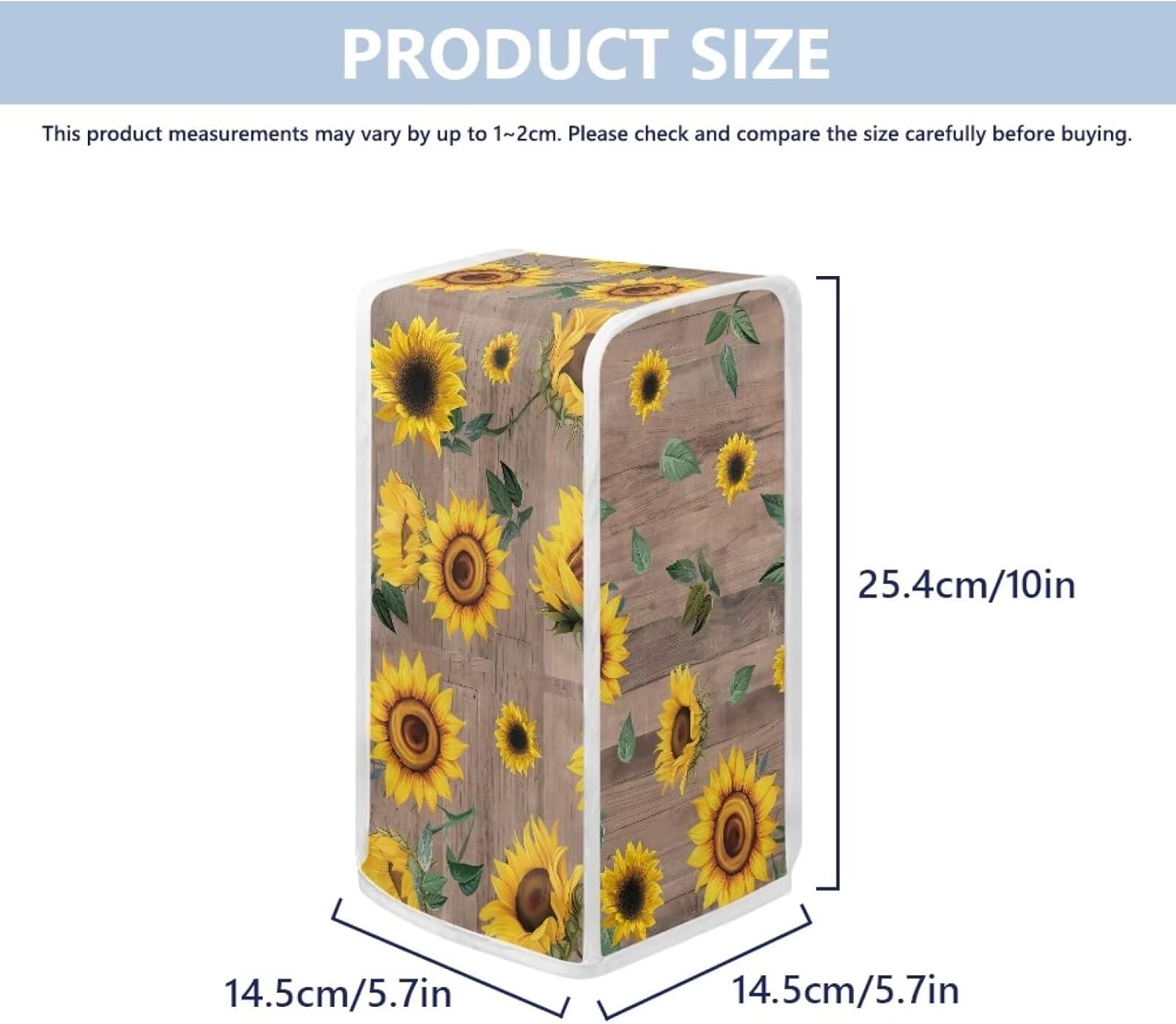 Wooden Sunflower Can Opener Cover for Home Kitchen