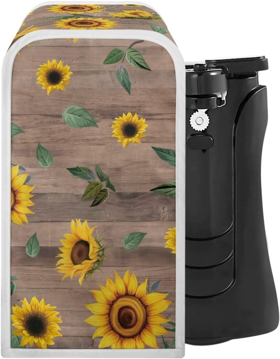 Wooden Sunflower Can Opener Cover for Home Kitchen
