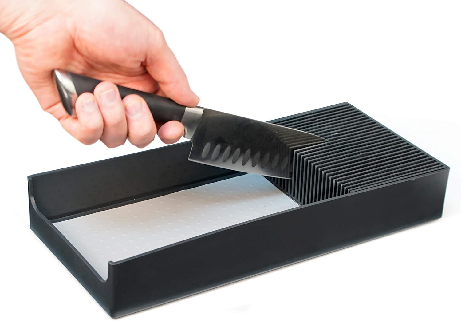 Knife Dock Plastic Knife Drawer Organizer for Kitchen Storage