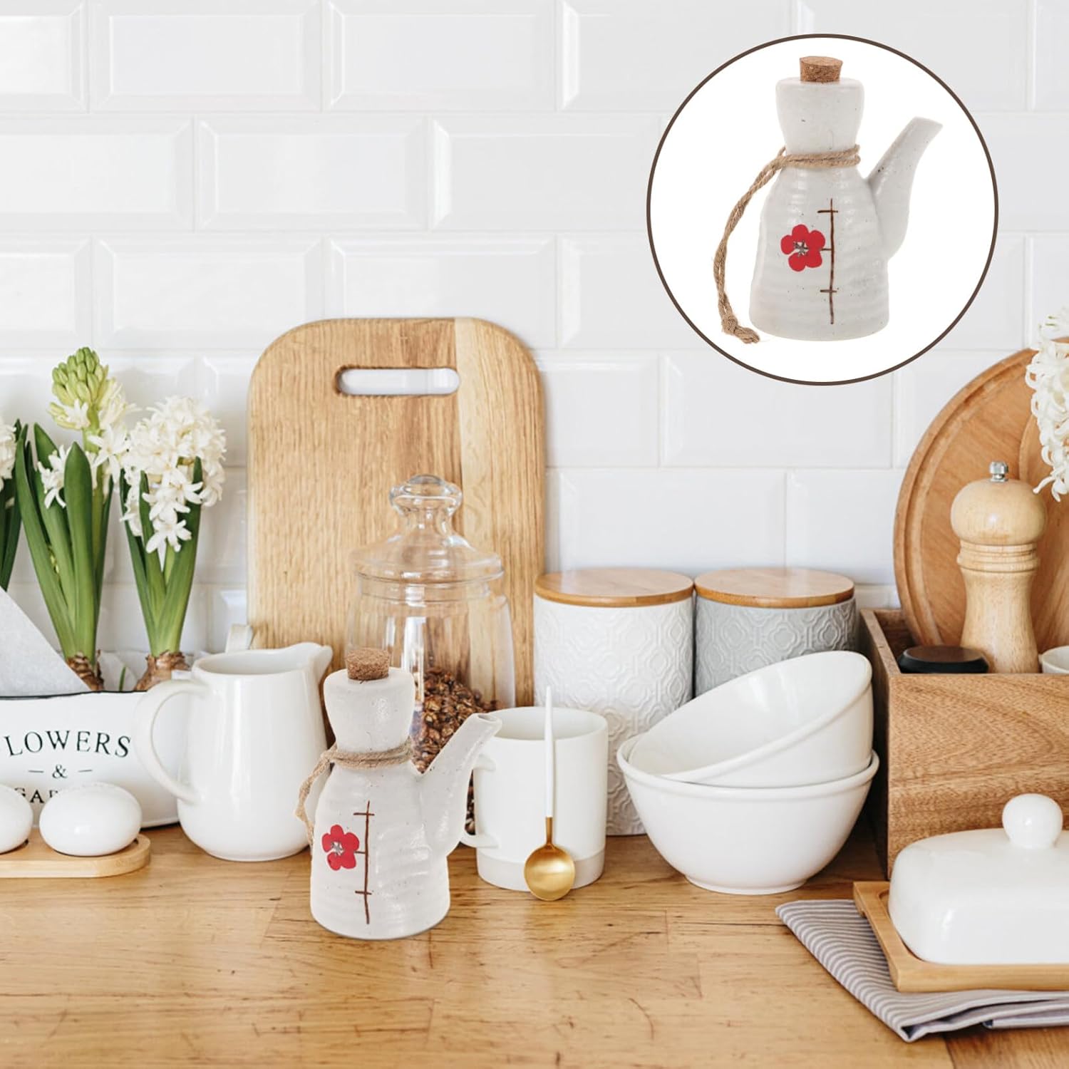 MagicLulu Ceramic Oil Dispenser and Condiment Pourer