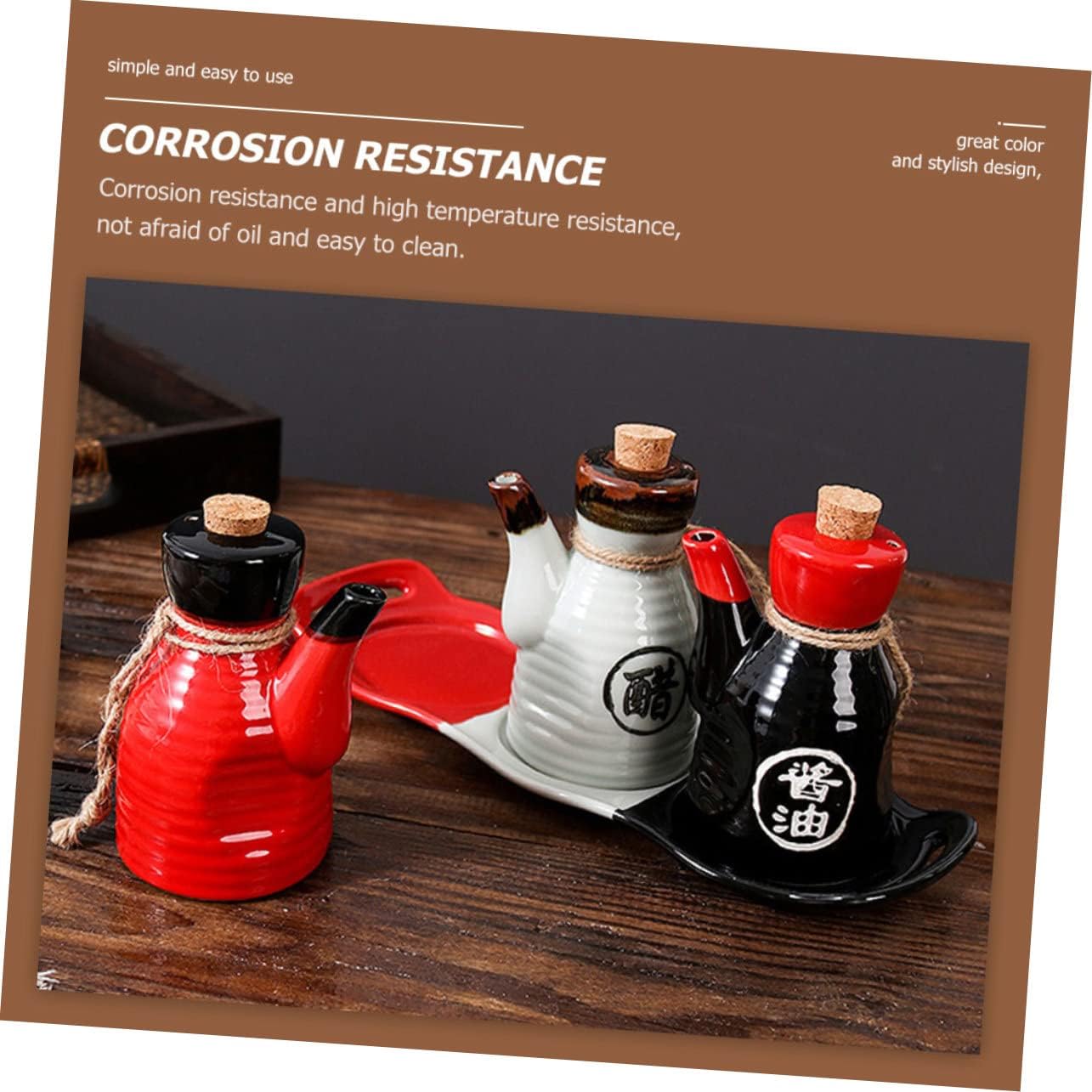 Japanese Style Ceramic Condiment Dispenser with Cork