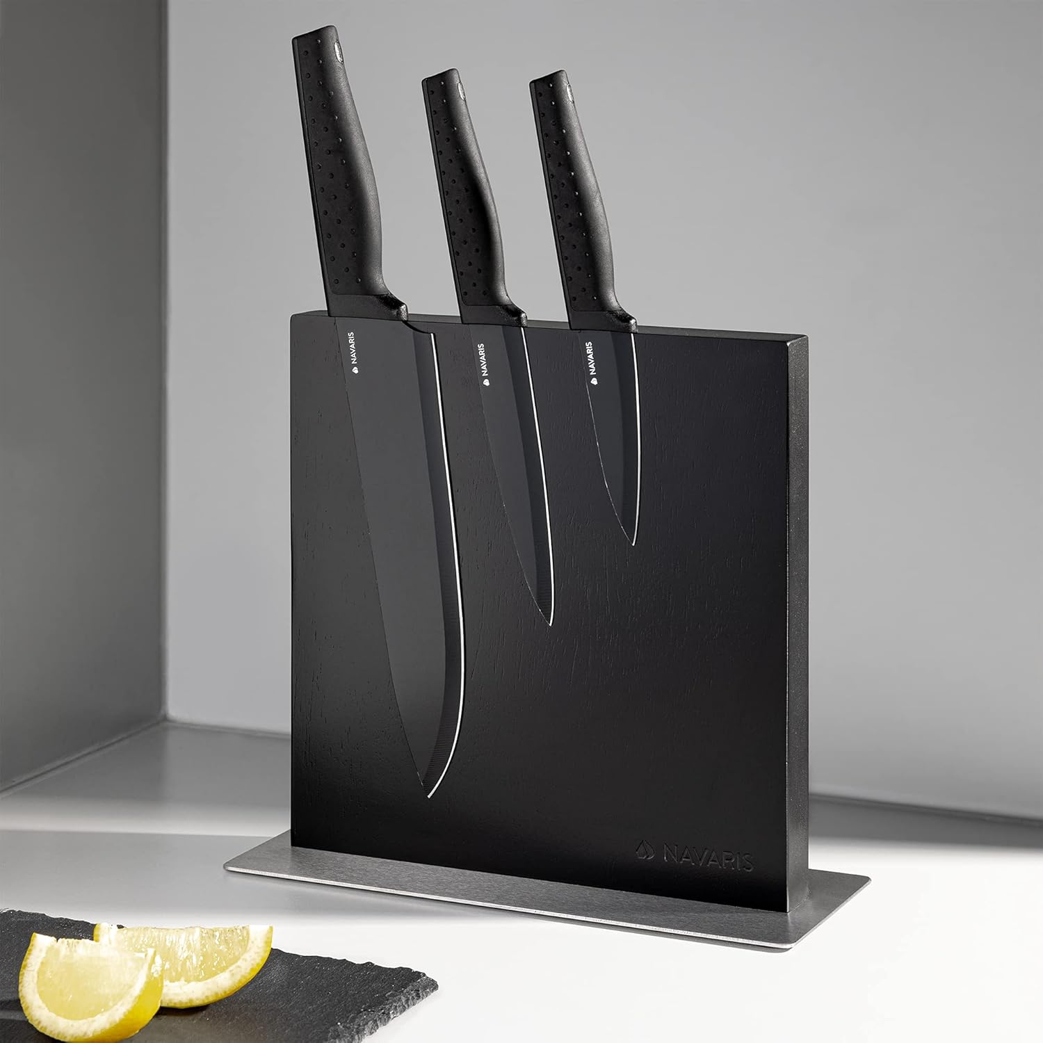 Stylish Magnetic Knife Block for Kitchen Storage