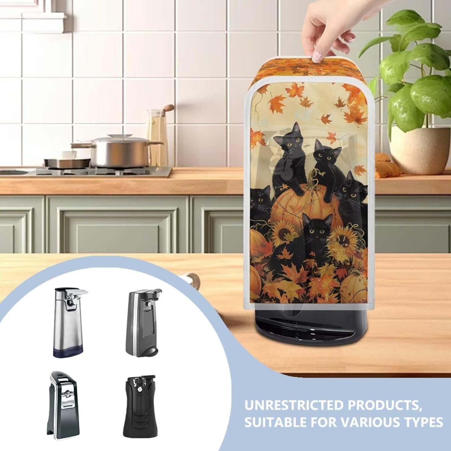 Keep Your Can Opener Clean with Mintulipy Black Cats Dust Cover