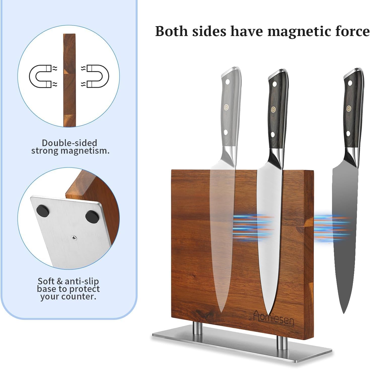 Magnetic Knife Block for Kitchen Organization