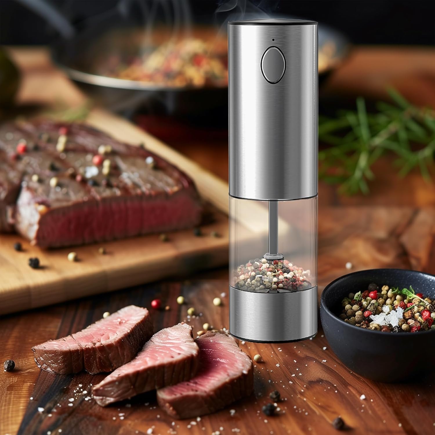 LASIEYO Electric Salt and Pepper Grinder Set