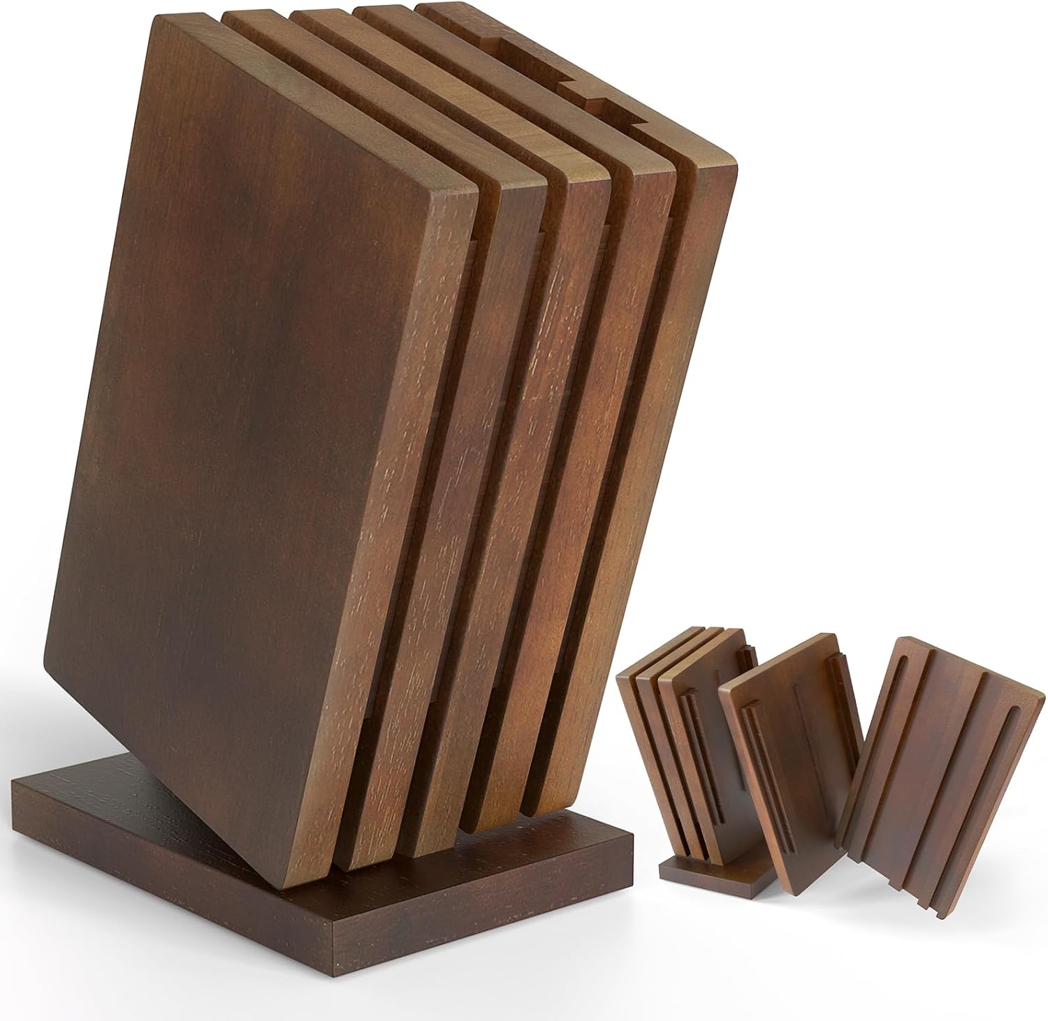 Diagsh Ergonomic Solid-Wood Knife Block for Chefs - Detachable Washable Premium Quality