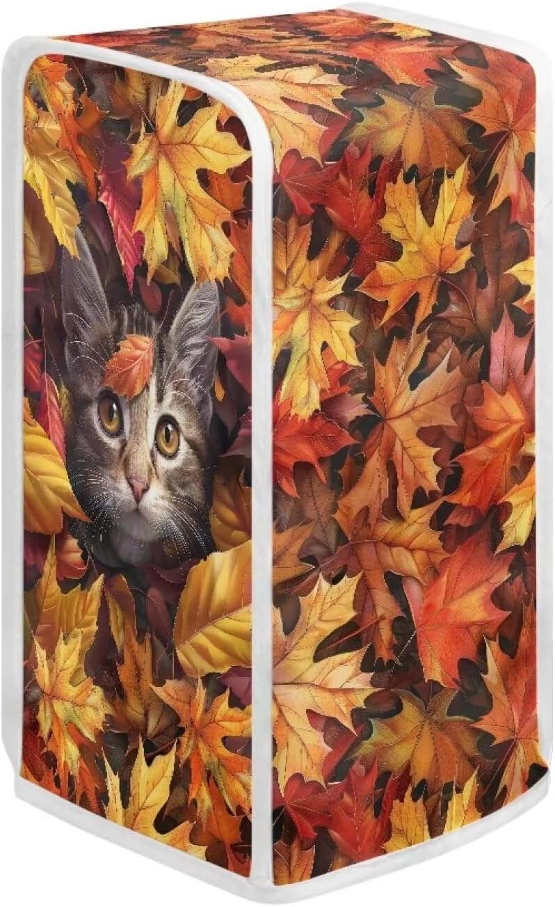 Goronwyfloyd Maple Leaf and Cat Dust Cover for Can Opener